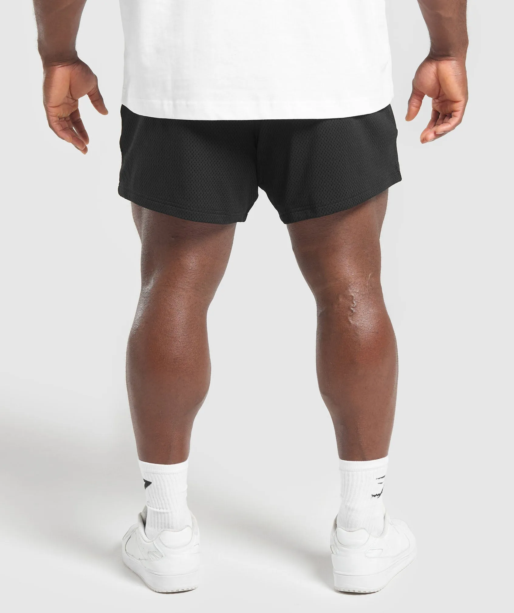 Gymshark Lifting Mesh 5" Shorts - Black/Conditioning Red sold by Gymshark product image thumbnail 2
