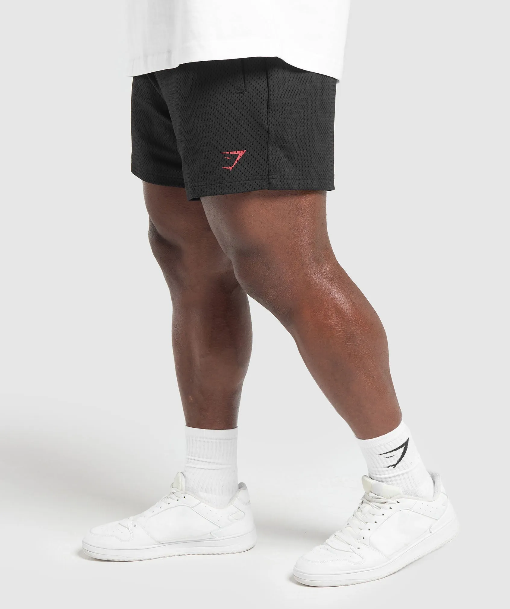 Gymshark Lifting Mesh 5" Shorts - Black/Conditioning Red sold by Gymshark product image thumbnail 3
