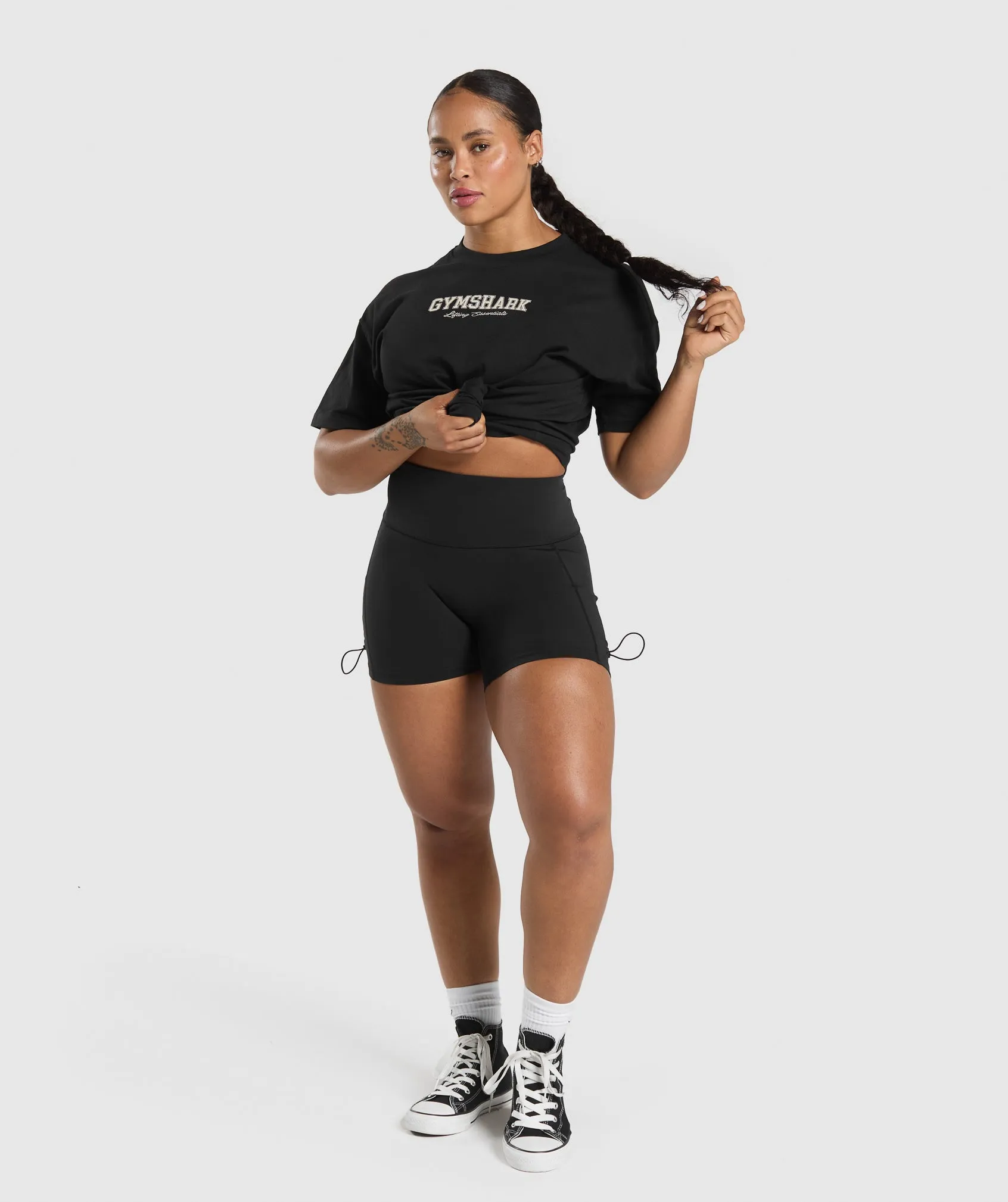 Gymshark Lifting Essentials Graphic Oversized T-Shirt - Black sold by Gymshark product image thumbnail 4