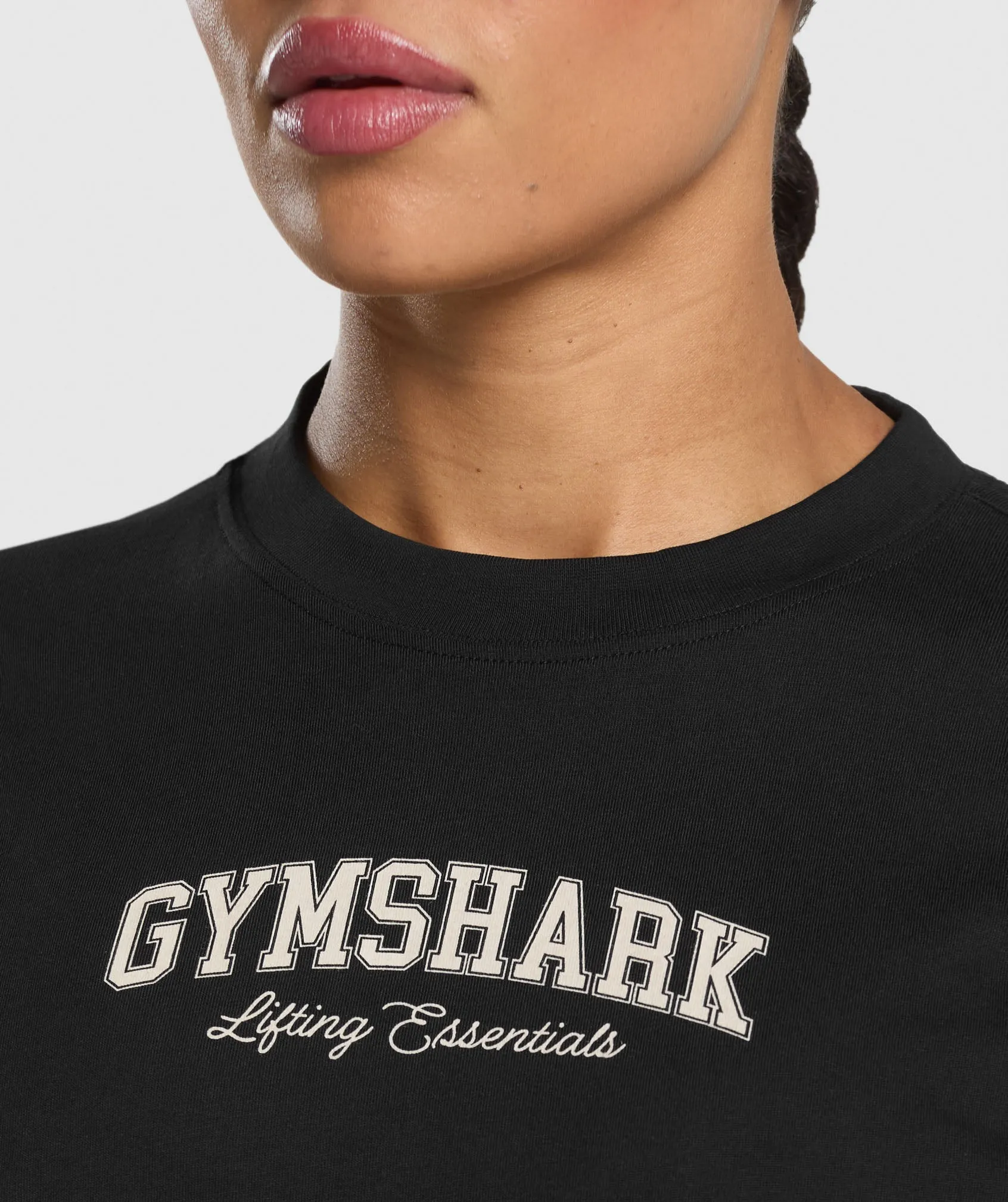Gymshark Lifting Essentials Graphic Oversized T-Shirt - Black sold by Gymshark product image thumbnail 5