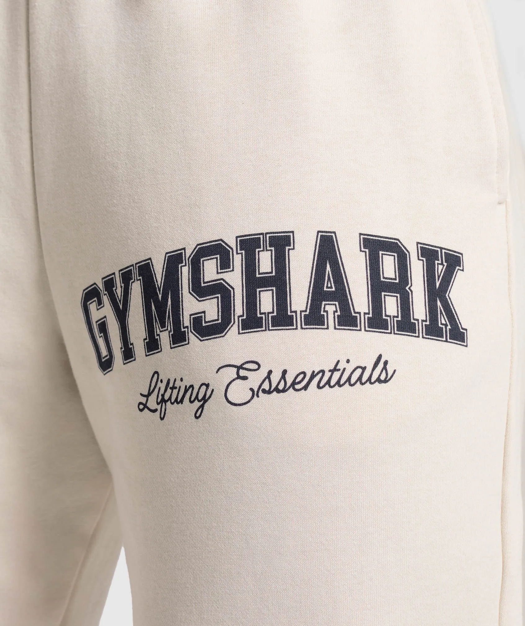 Gymshark Lifting Essentials Graphic Brushed Oversized Joggers - Oat White sold by Gymshark product image thumbnail 5