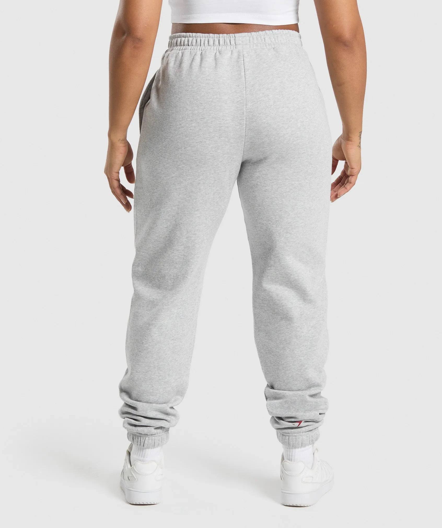 Gymshark Lifting Essentials Graphic Brushed Oversized Joggers - Light Grey Core Marl sold by Gymshark product image thumbnail 2