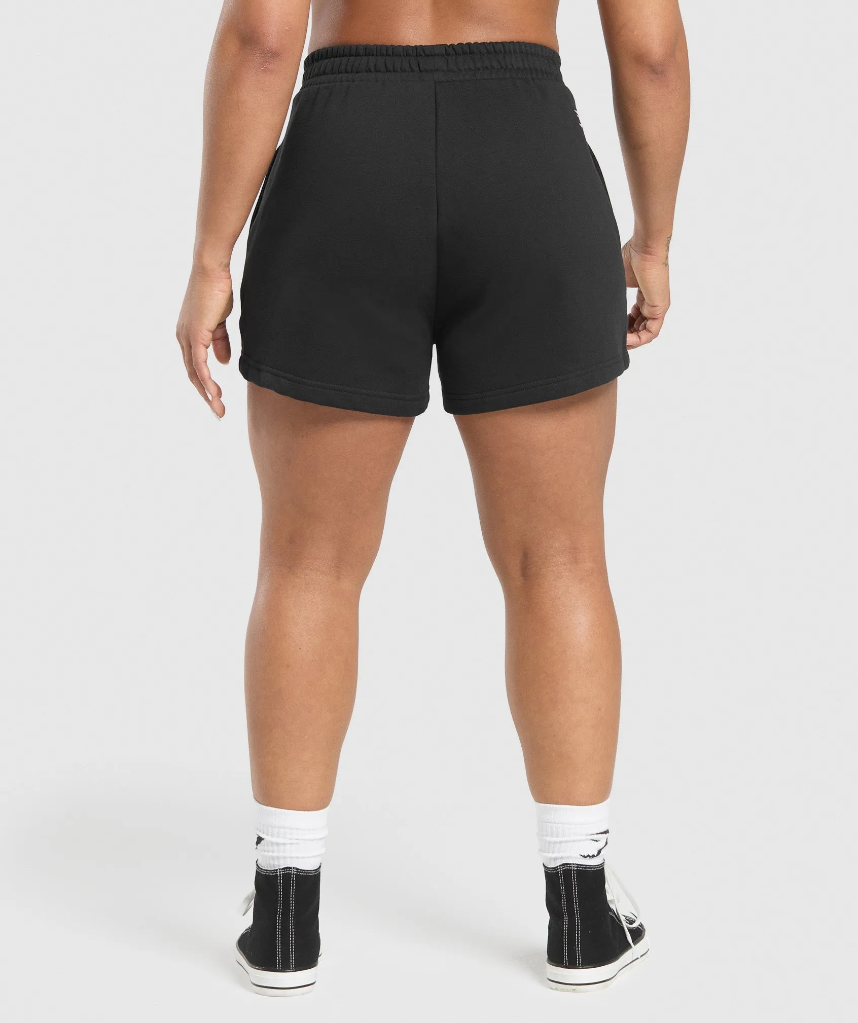 Gymshark Lifting Essentials Graphic Brushed 4' Shorts - Black sold by Gymshark product image thumbnail 2