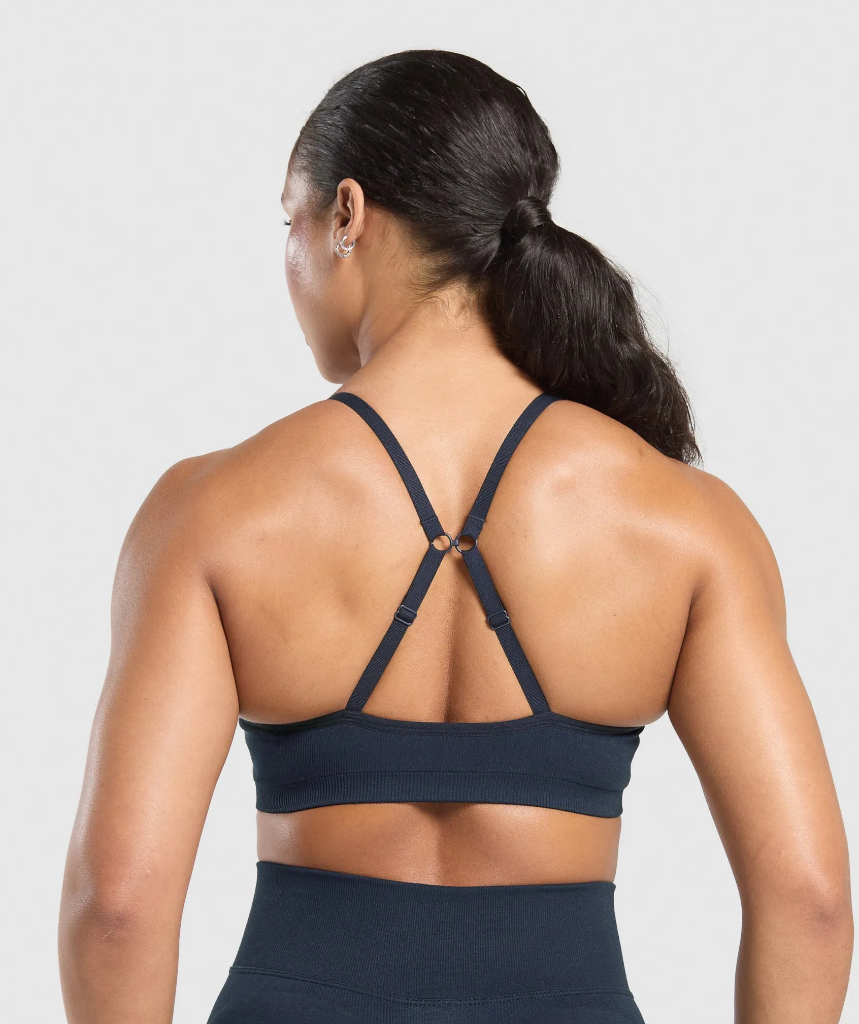 Gymshark Lift Seamless Sports Bra - Midnight Blue/Black Marl sold by Gymshark product image thumbnail 3
