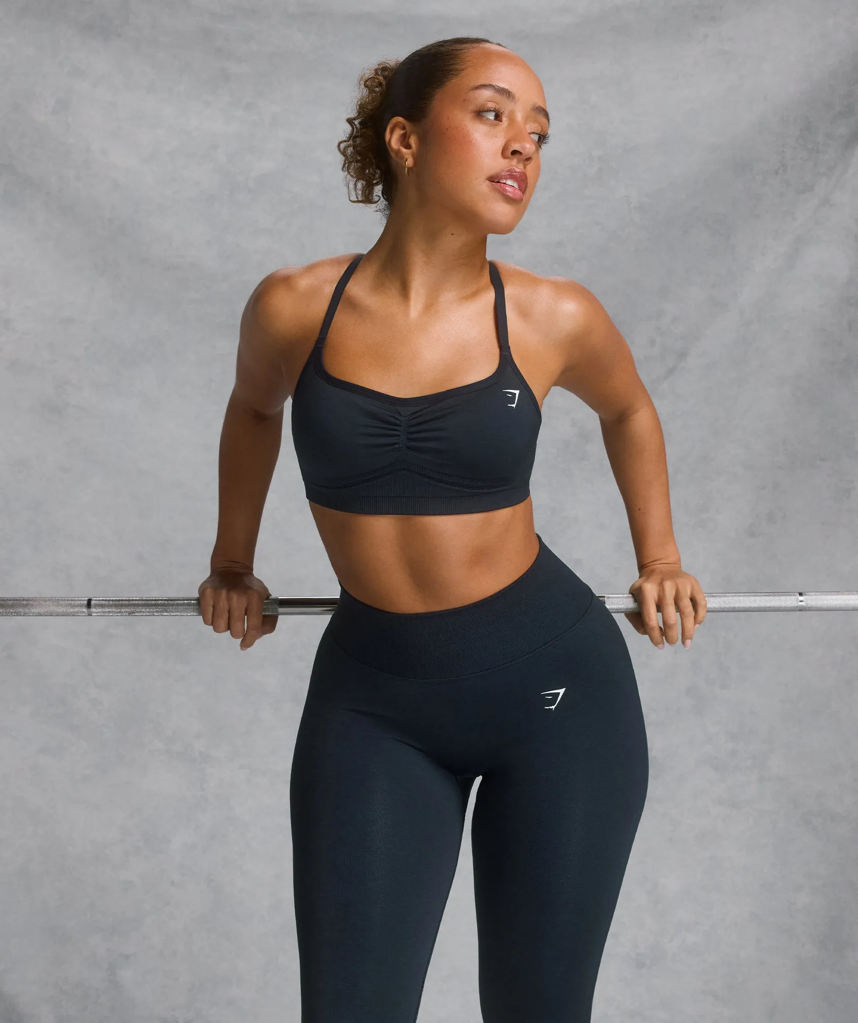 Gymshark Lift Seamless Sports Bra - Midnight Blue/Black Marl sold by Gymshark product image thumbnail 2