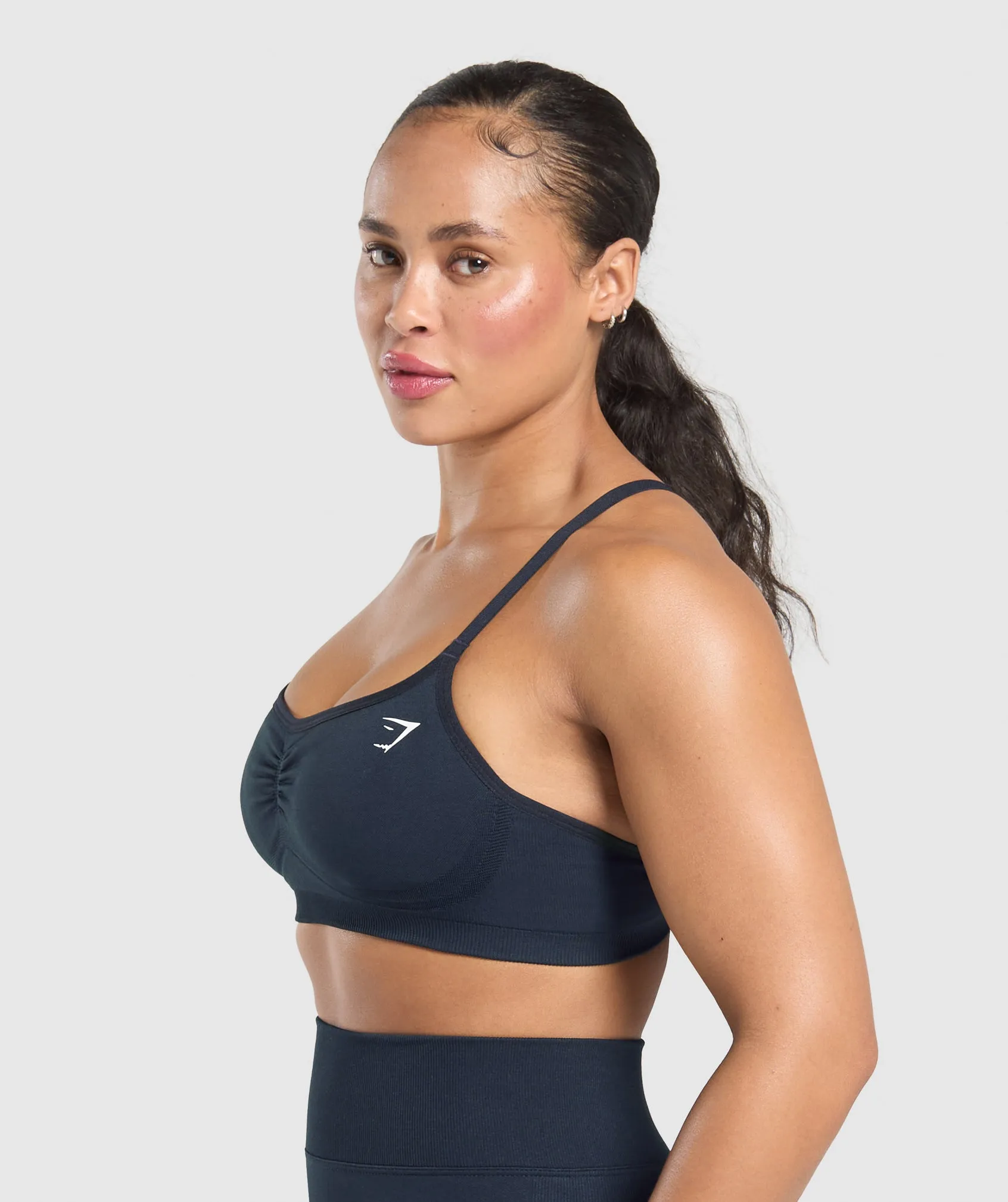 Gymshark Lift Seamless Sports Bra - Midnight Blue/Black Marl sold by Gymshark product image thumbnail 4