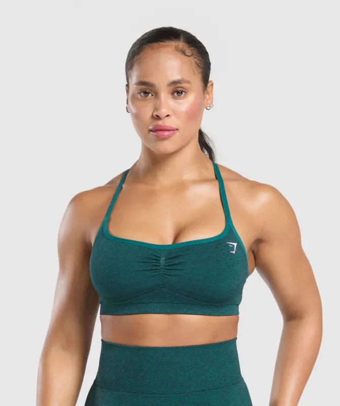 Gymshark Lift Seamless Sports Bra - Functional Teal/Black Marl sold by Gymshark