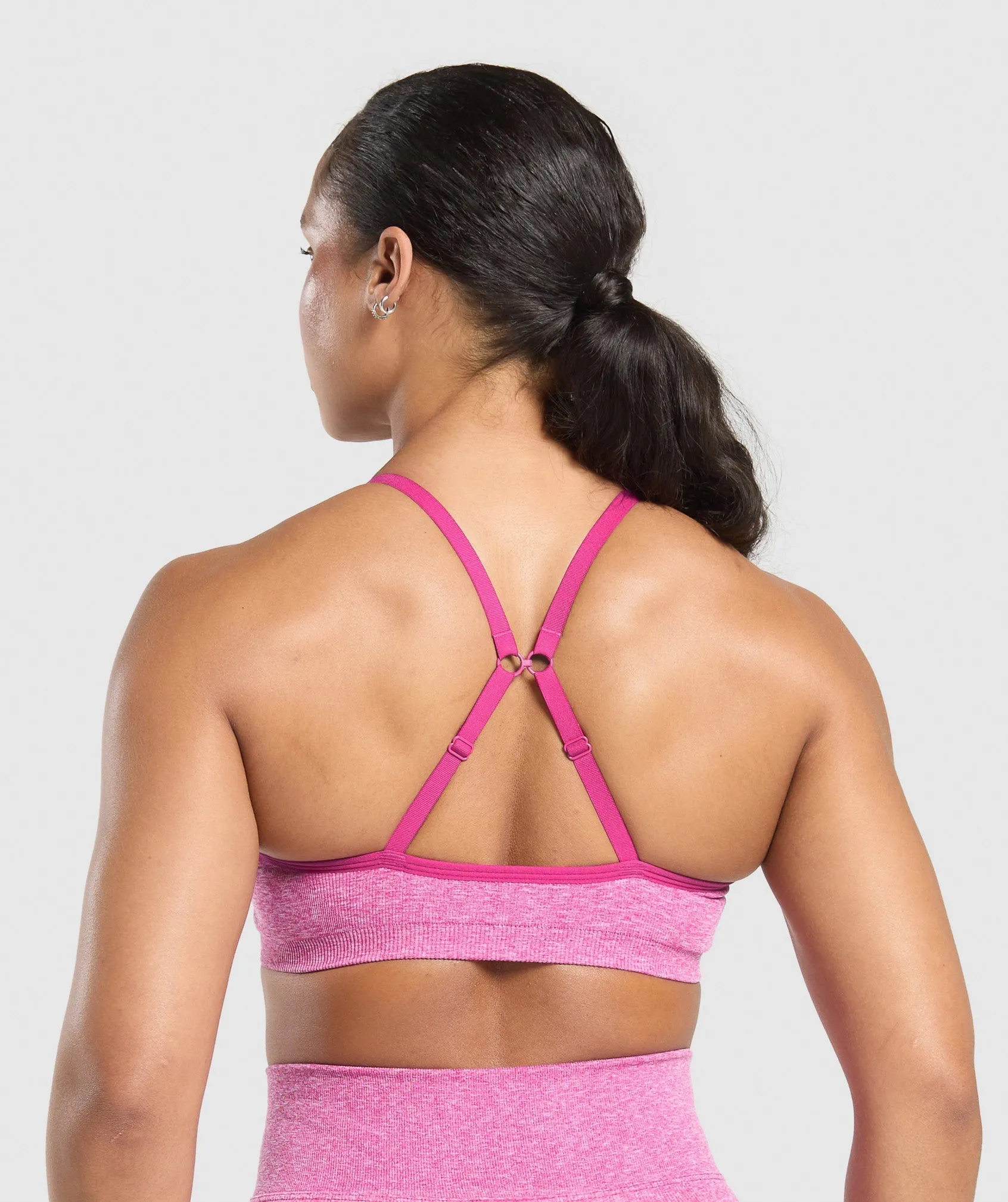 Gymshark Lift Seamless Sports Bra - Winning Pink/White Marl sold by Gymshark product image thumbnail 3