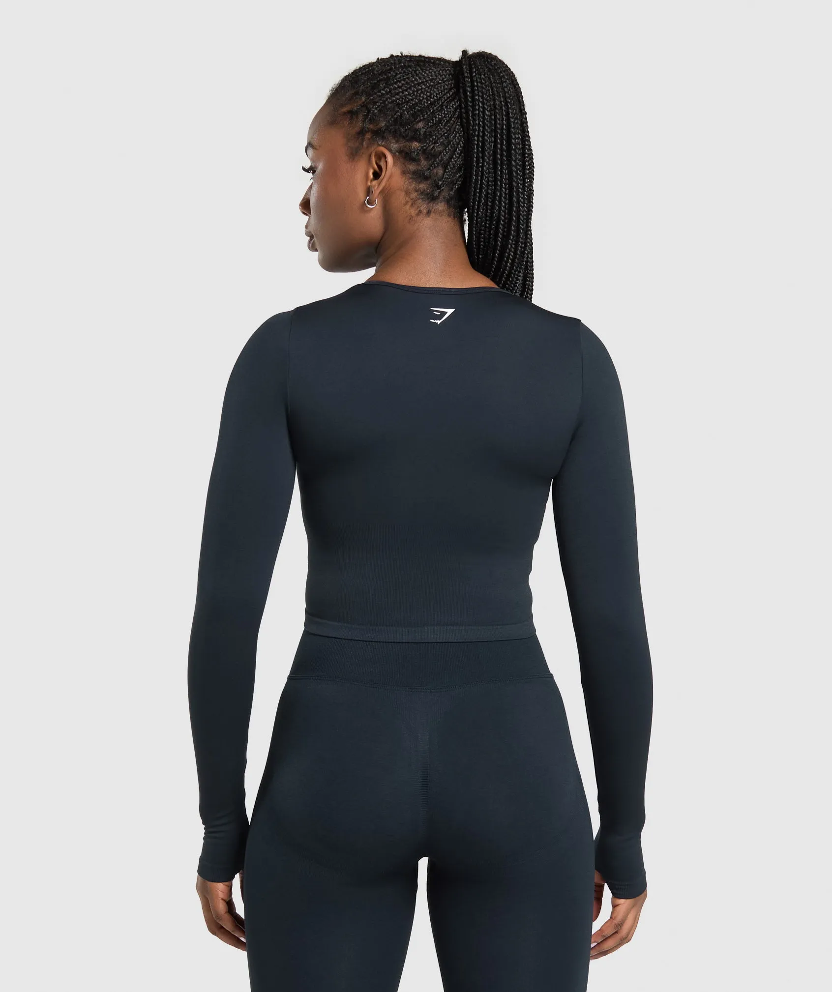Gymshark Lift Seamless Zip Up Jacket - Midnight Blue/Black Marl sold by Gymshark product image thumbnail 2