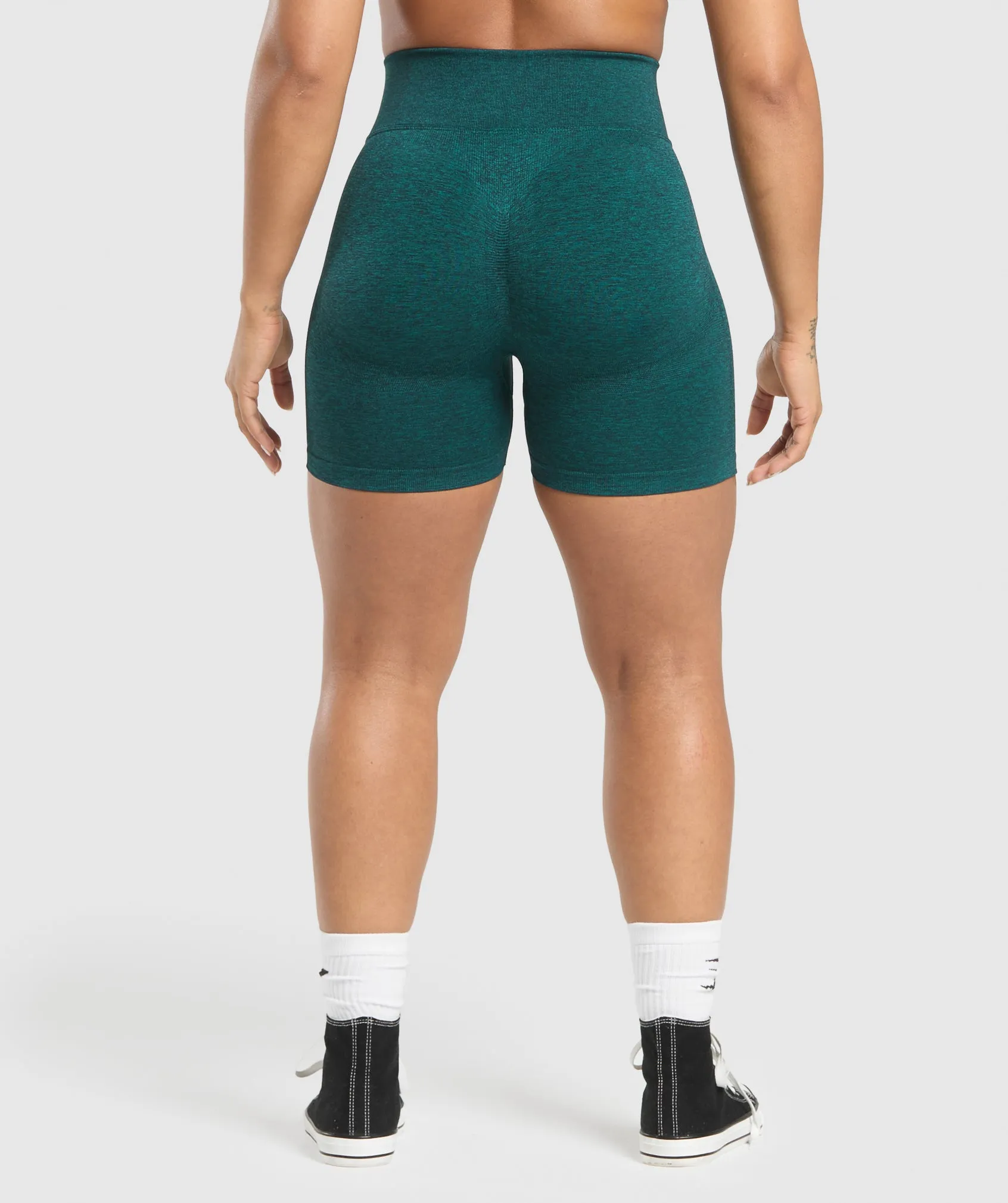 Gymshark Lift Seamless Shorts - Functional Teal/Black Marl sold by Gymshark product image thumbnail 3