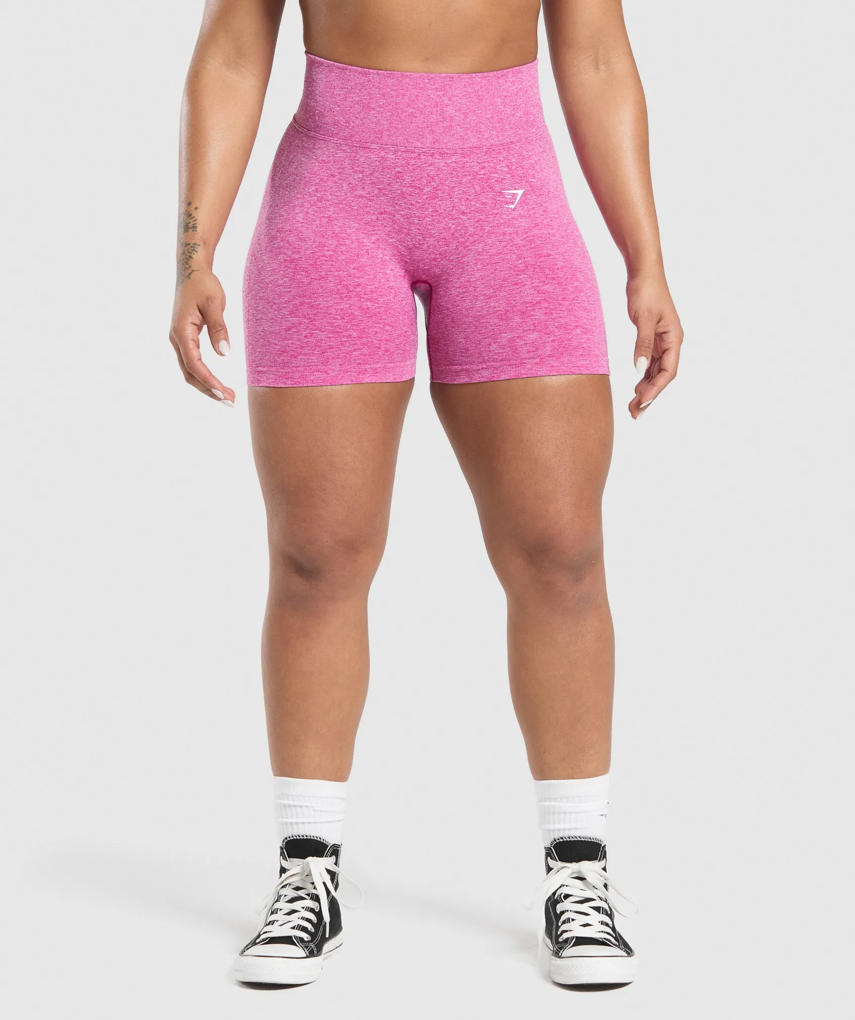 Gymshark Lift Seamless Shorts - Winning Pink/White Marl sold by Gymshark
