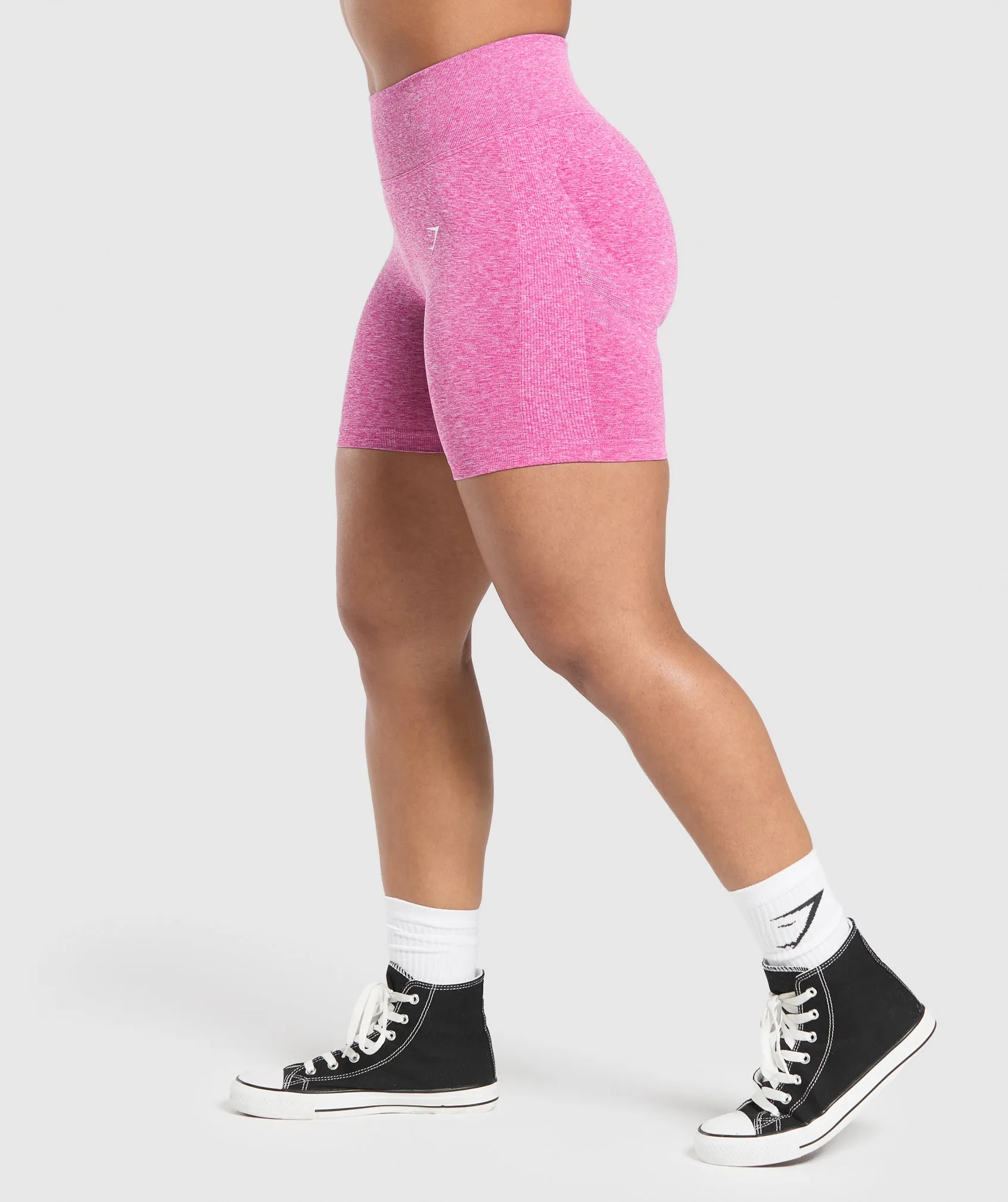 Gymshark Lift Seamless Shorts - Winning Pink/White Marl sold by Gymshark product image thumbnail 3