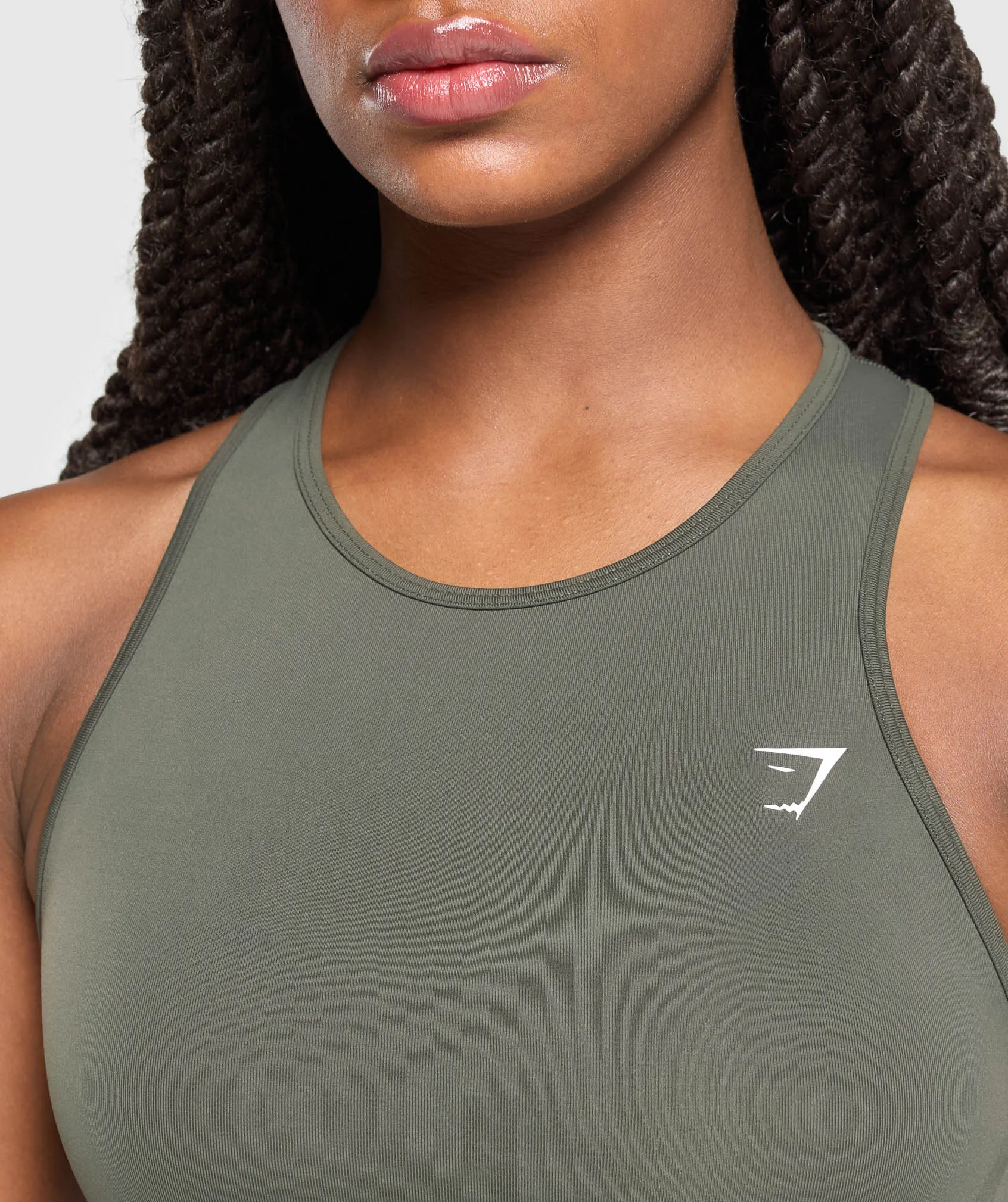 Gymshark Everyday Seamless Tight Fit Tank - Strength Green sold by Gymshark product image thumbnail 5