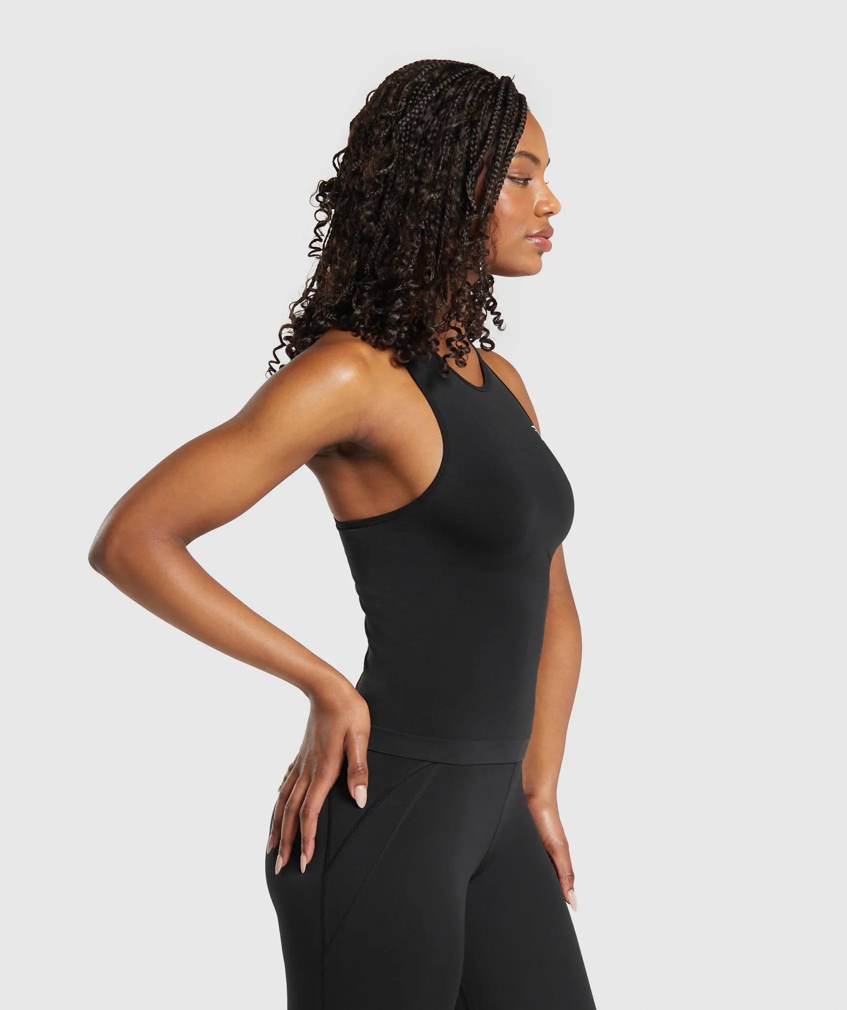 Gymshark Everyday Seamless Tight Fit Tank - Black sold by Gymshark product image thumbnail 3