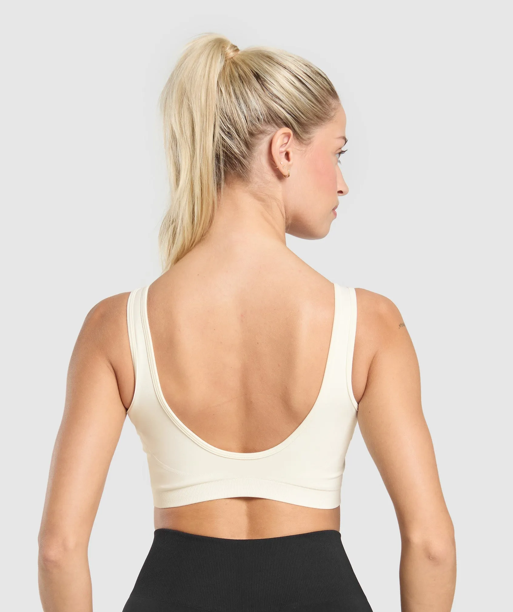 Gymshark Everyday Seamless Sports Bra - Soft White sold by Gymshark product image thumbnail 2