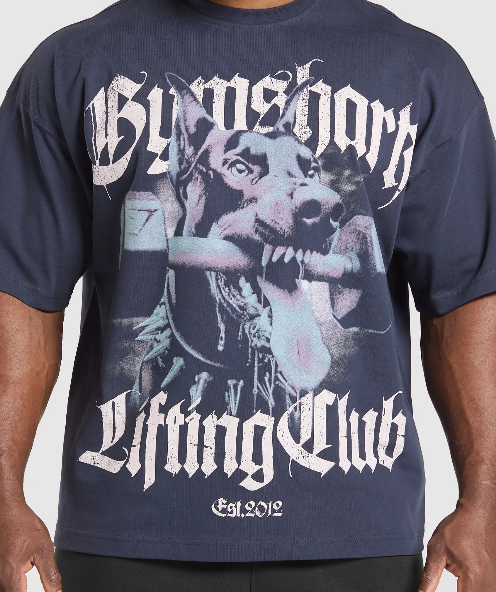 Gymshark Doberman Graphic T-Shirt - Heavy Blue sold by Gymshark product image thumbnail 4