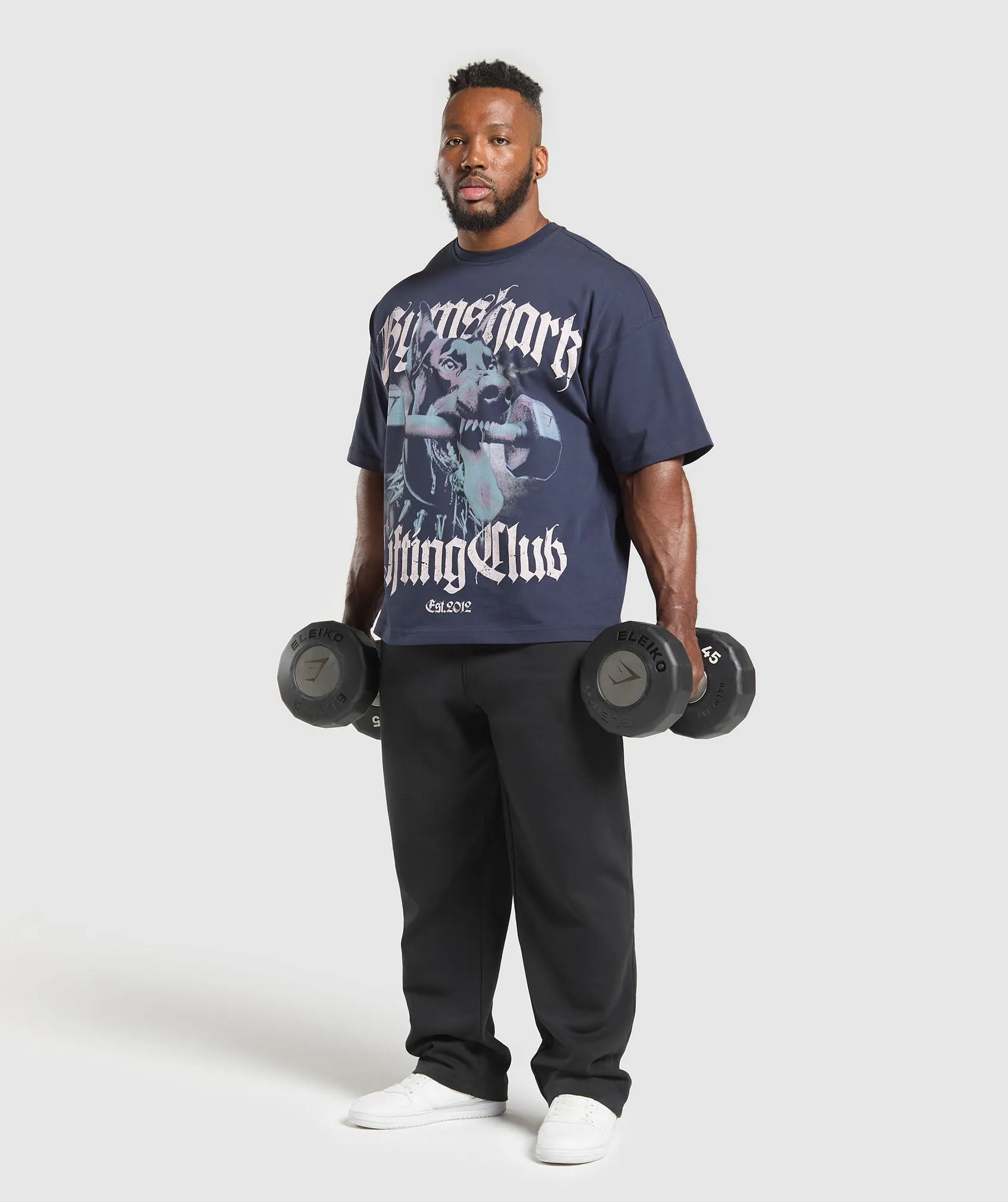 Gymshark Doberman Graphic T-Shirt - Heavy Blue sold by Gymshark product image thumbnail 3