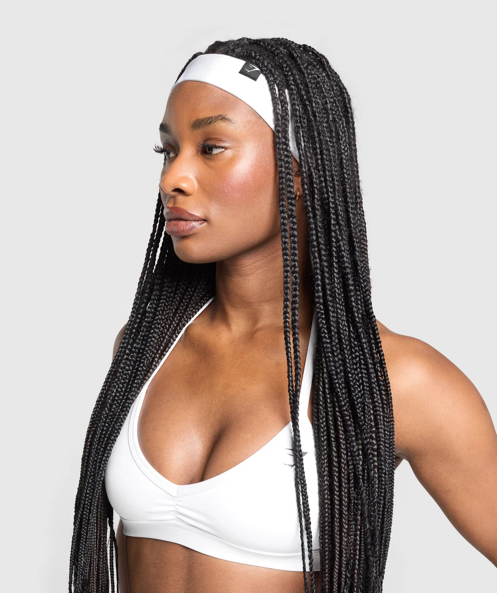 Gymshark Diffuse Single Layer Sweat Headband - White sold by Gymshark