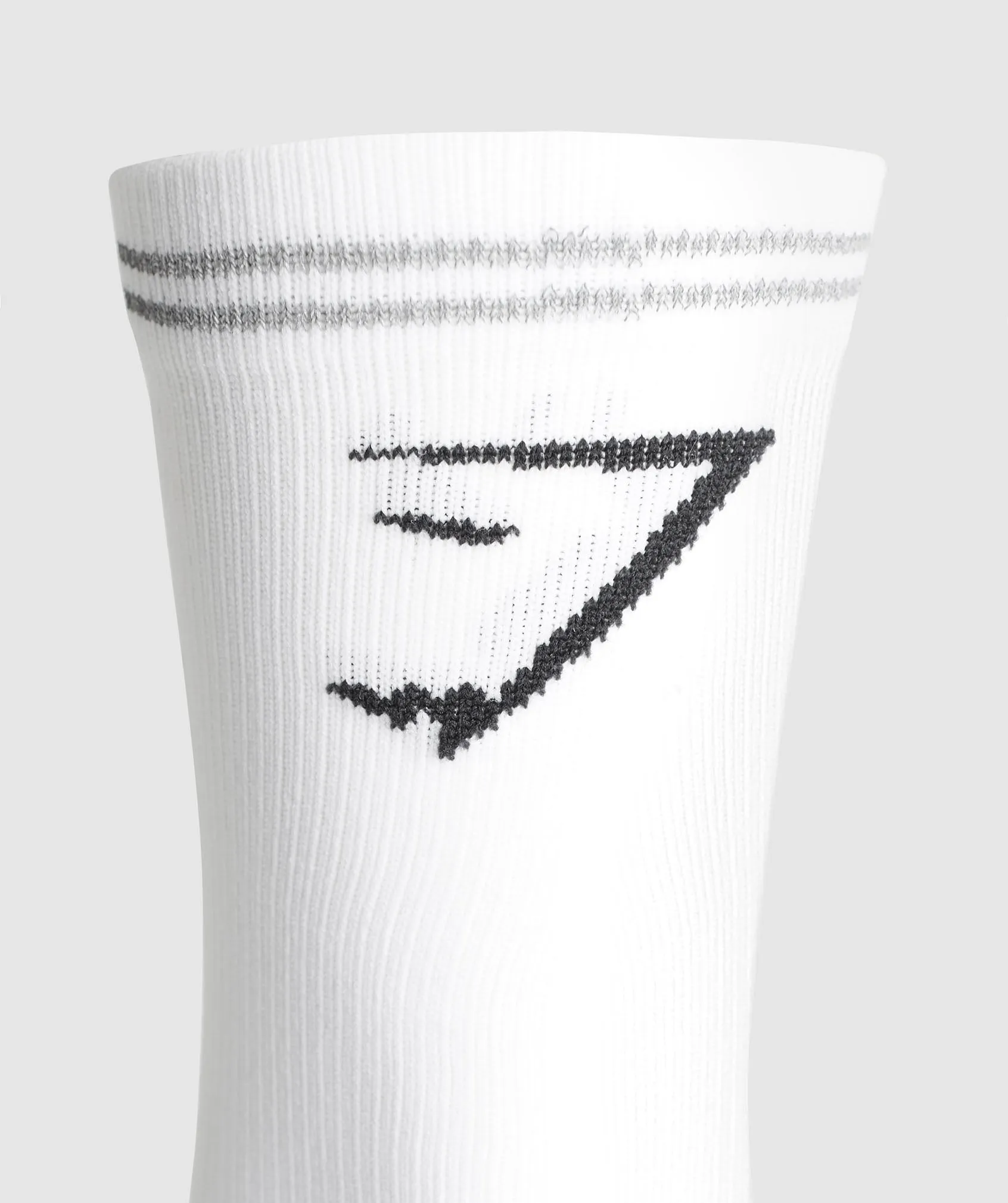 Gymshark Crew Running Socks - White/Black sold by Gymshark product image thumbnail 5
