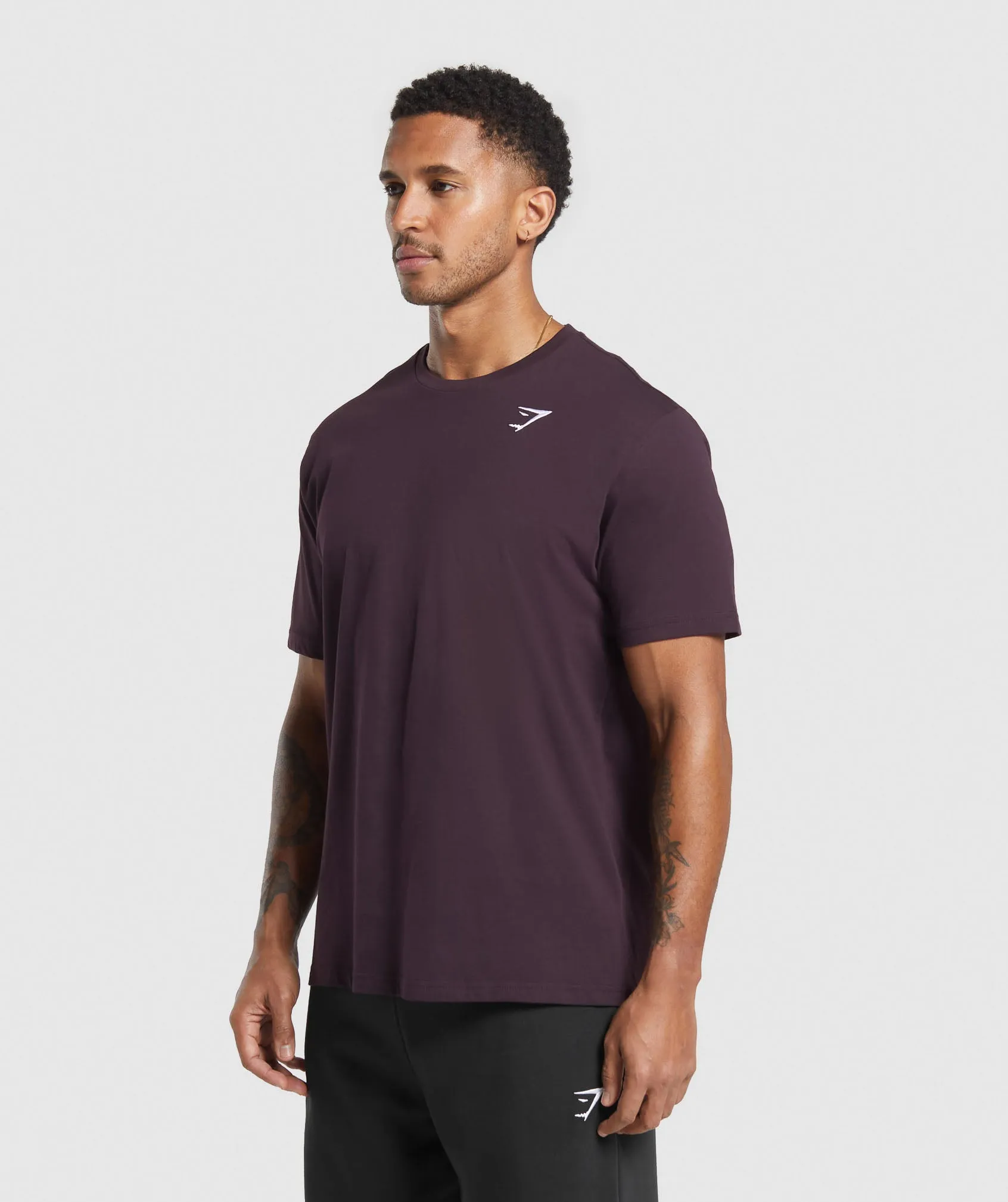 Gymshark Crest T-Shirt - Plum Brown sold by Gymshark product image thumbnail 4
