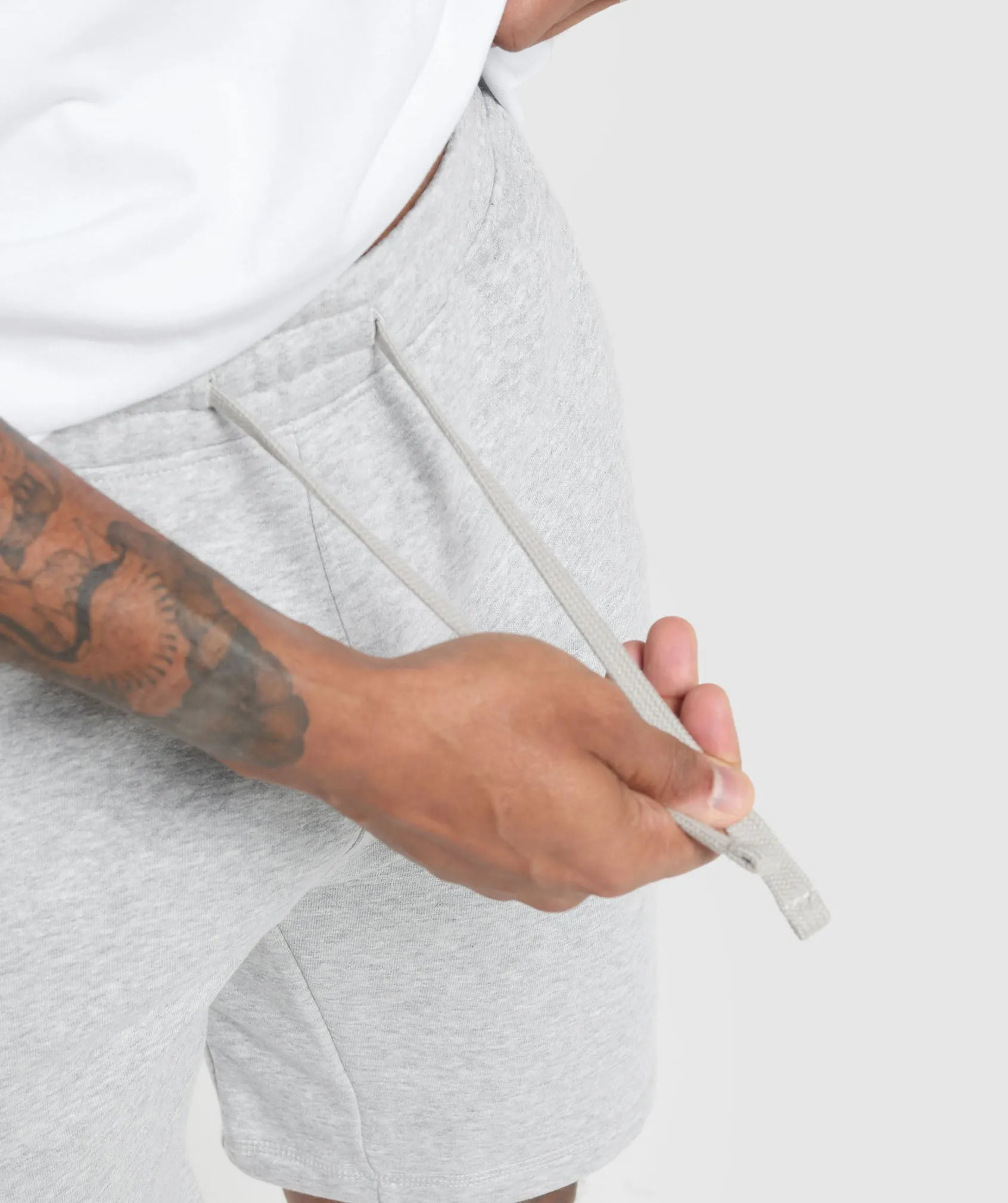 Gymshark Crest 9" Shorts - Light Grey Marl sold by Gymshark product image thumbnail 5