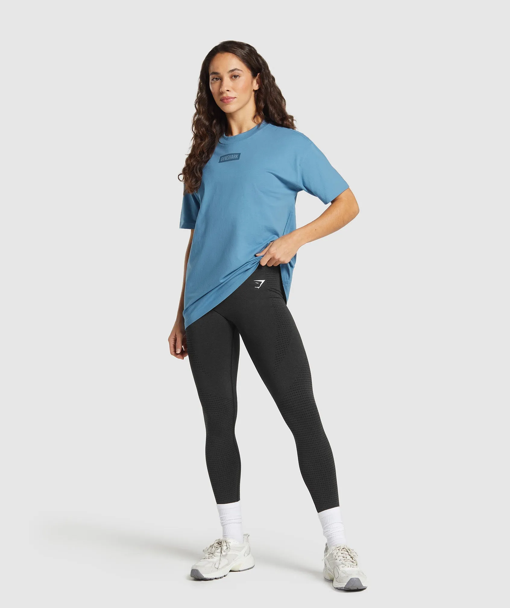 Gymshark Block Oversized T-Shirt - Classic Blue sold by Gymshark product image thumbnail 4