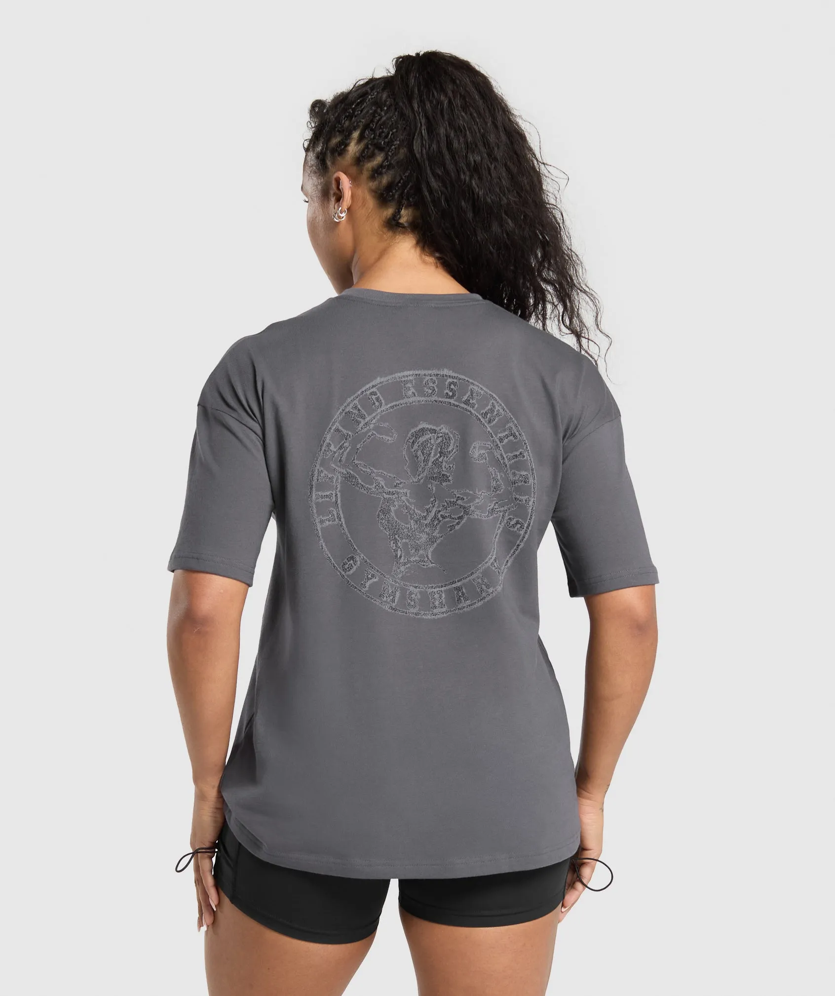 Gymshark Back Gains Graphic Oversized Tee - Graphite Grey sold by Gymshark product image thumbnail 2