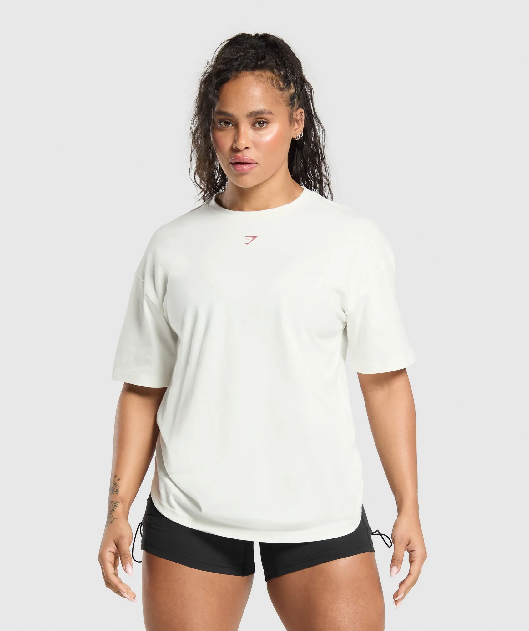 Gymshark Back Gains Graphic Oversized Tee - Soft White sold by Gymshark