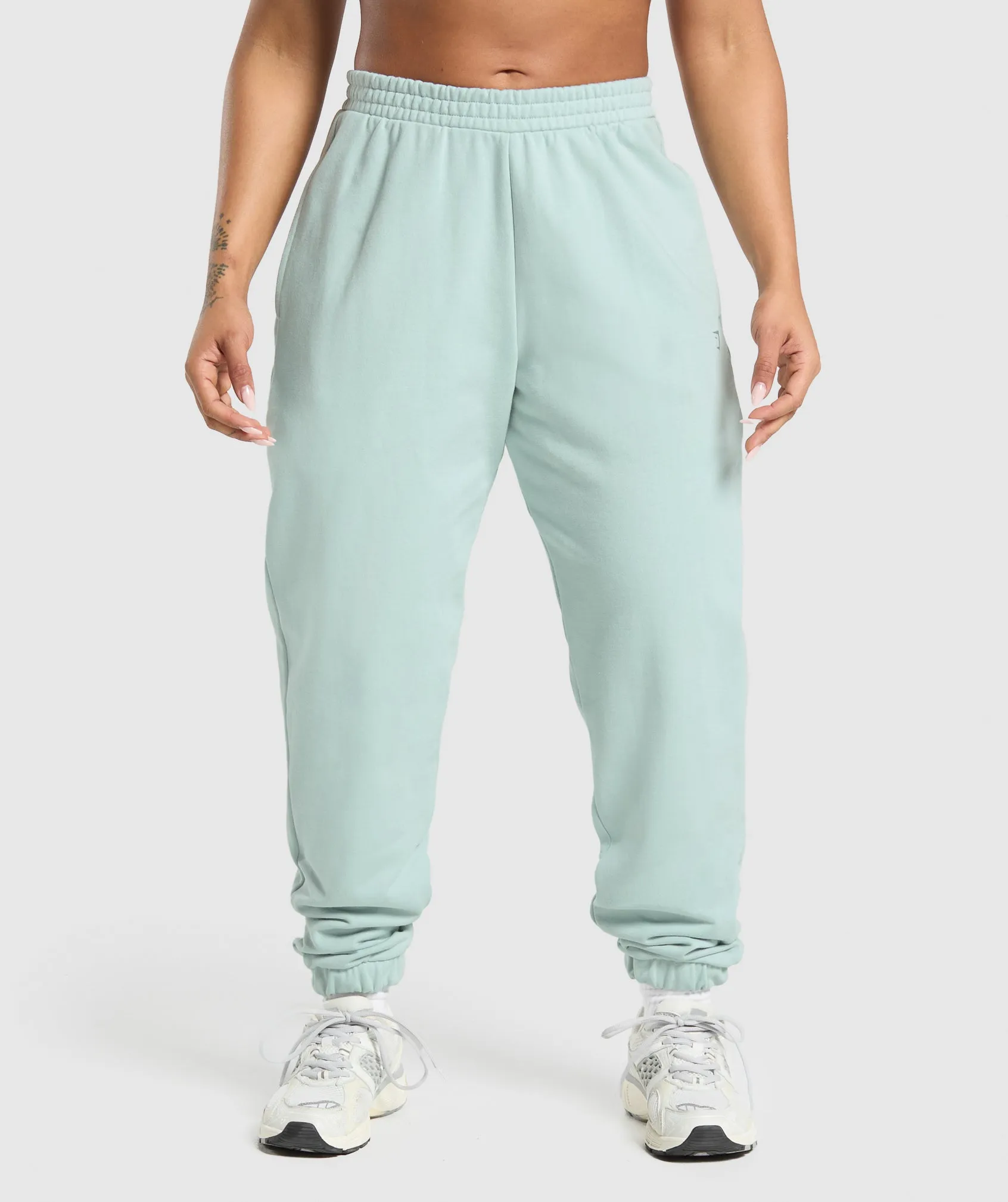 Gymshark Back Gains Graphic Joggers - Morning Blue sold by Gymshark