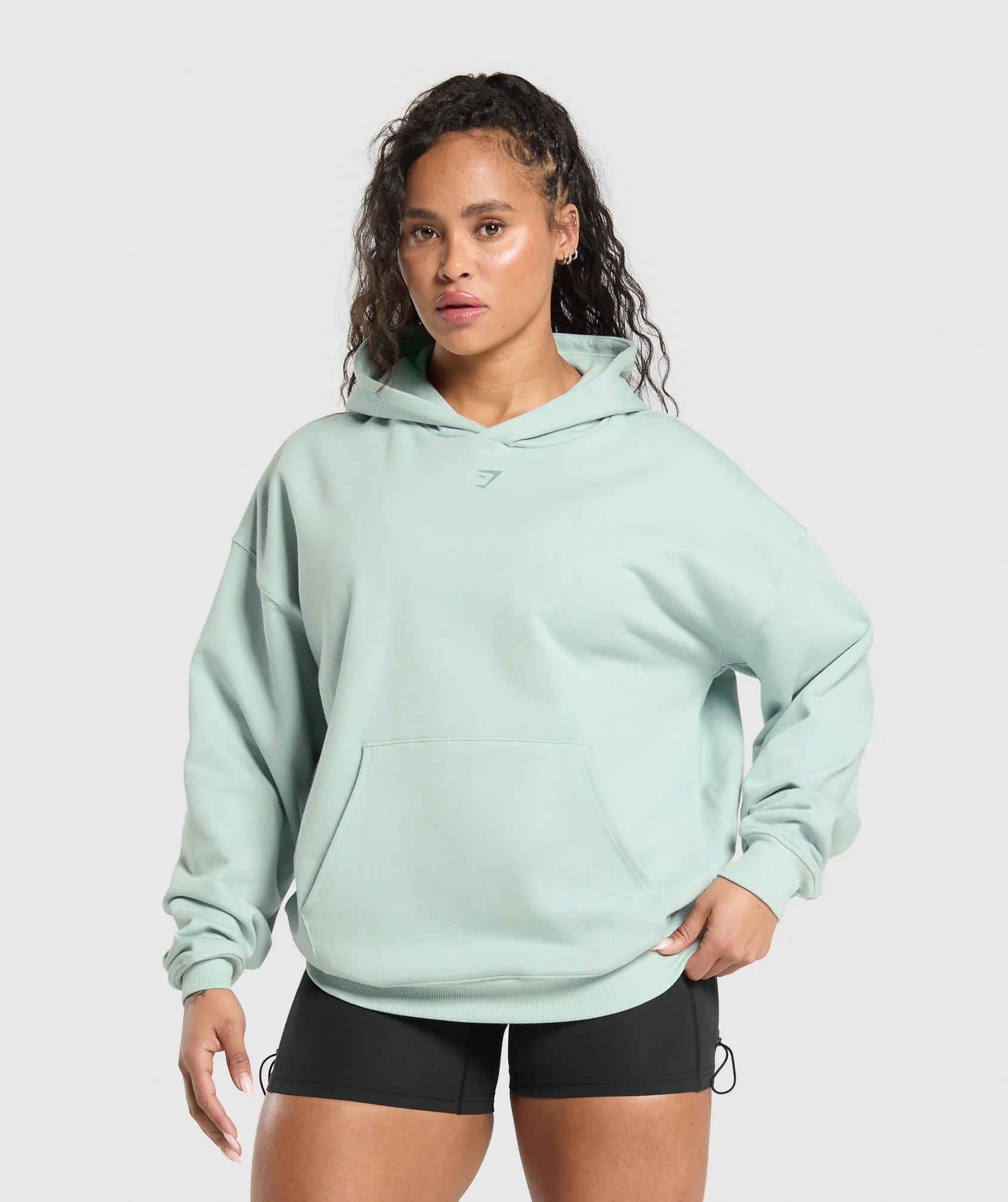 Gymshark Back Gains Graphic Hoodie - Morning Blue sold by Gymshark