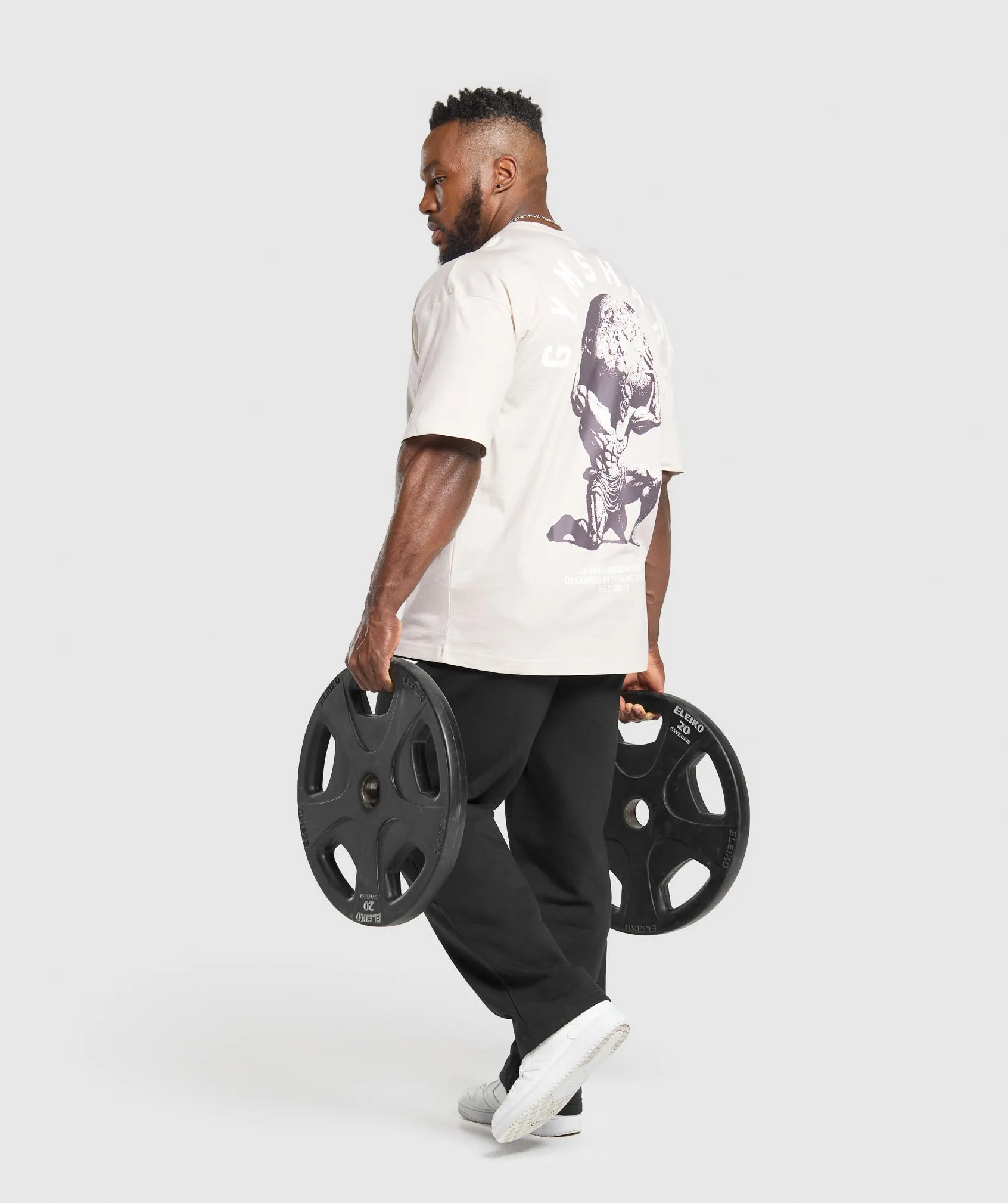 Gymshark Atlas T-Shirt - Oat White sold by Gymshark product image thumbnail 5