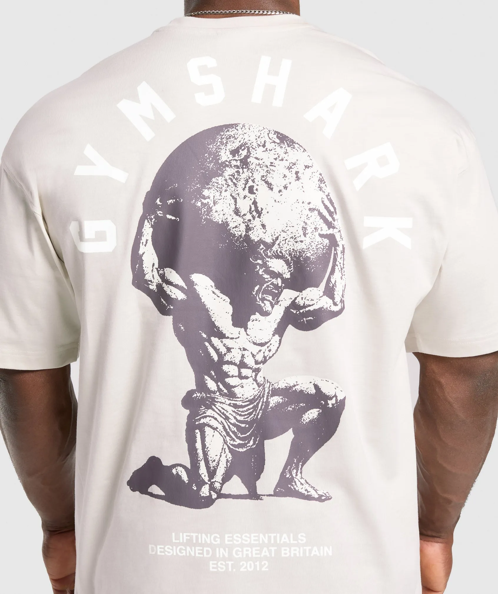 Gymshark Atlas T-Shirt - Oat White sold by Gymshark product image thumbnail 4