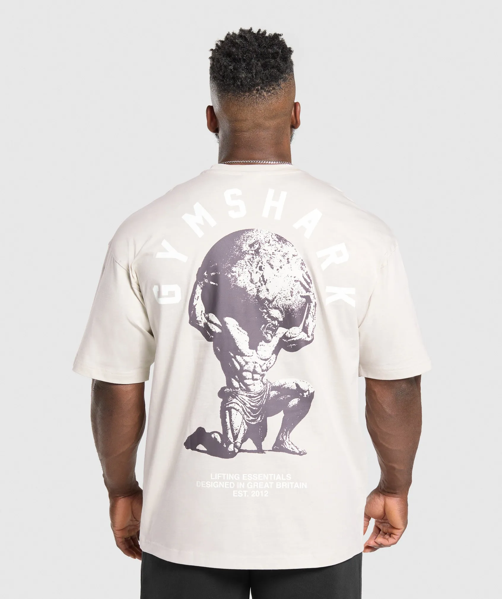Gymshark Atlas T-Shirt - Oat White sold by Gymshark