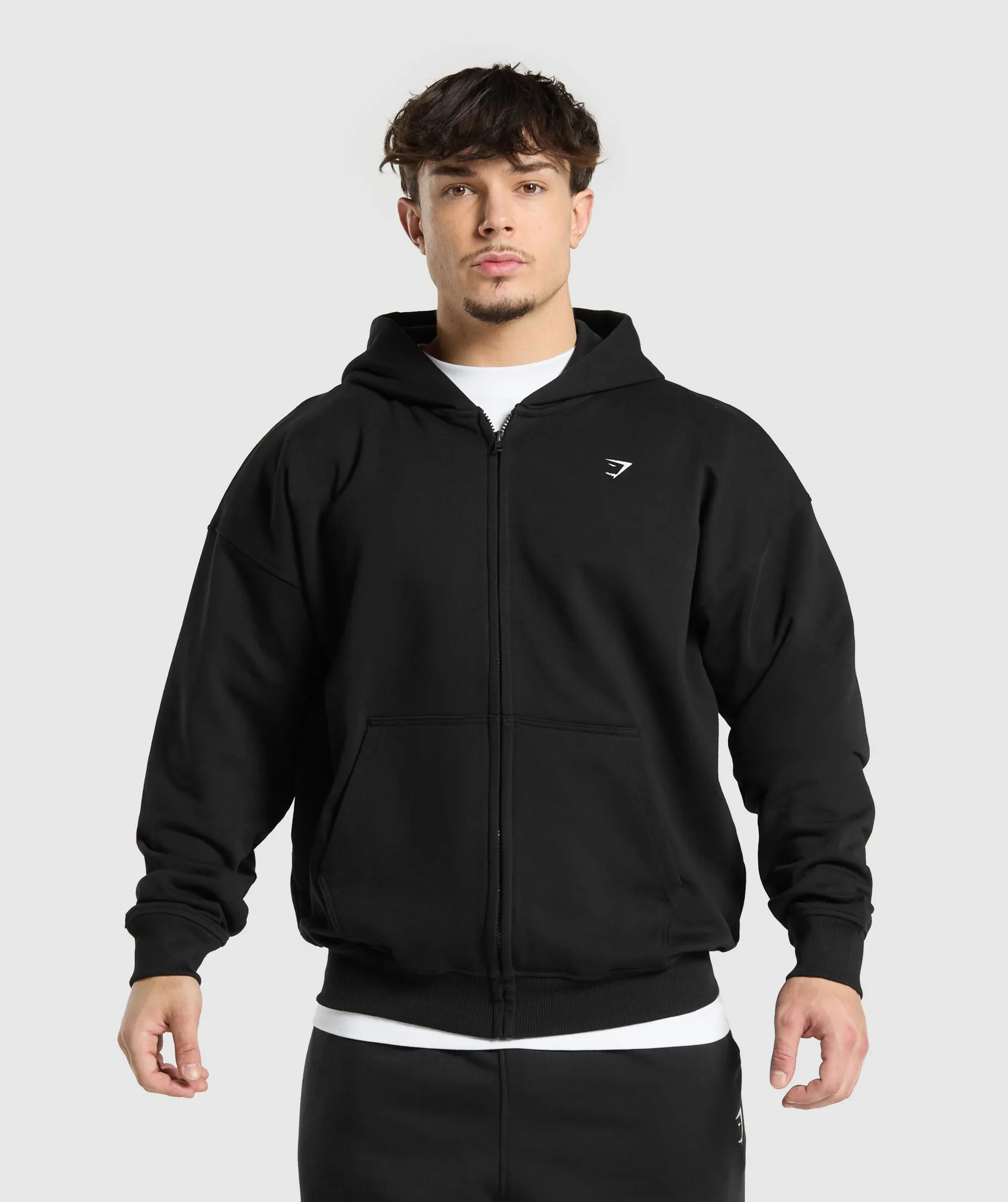 Gymshark Atlas Zip Up Hoodie - Black sold by Gymshark product image thumbnail 2