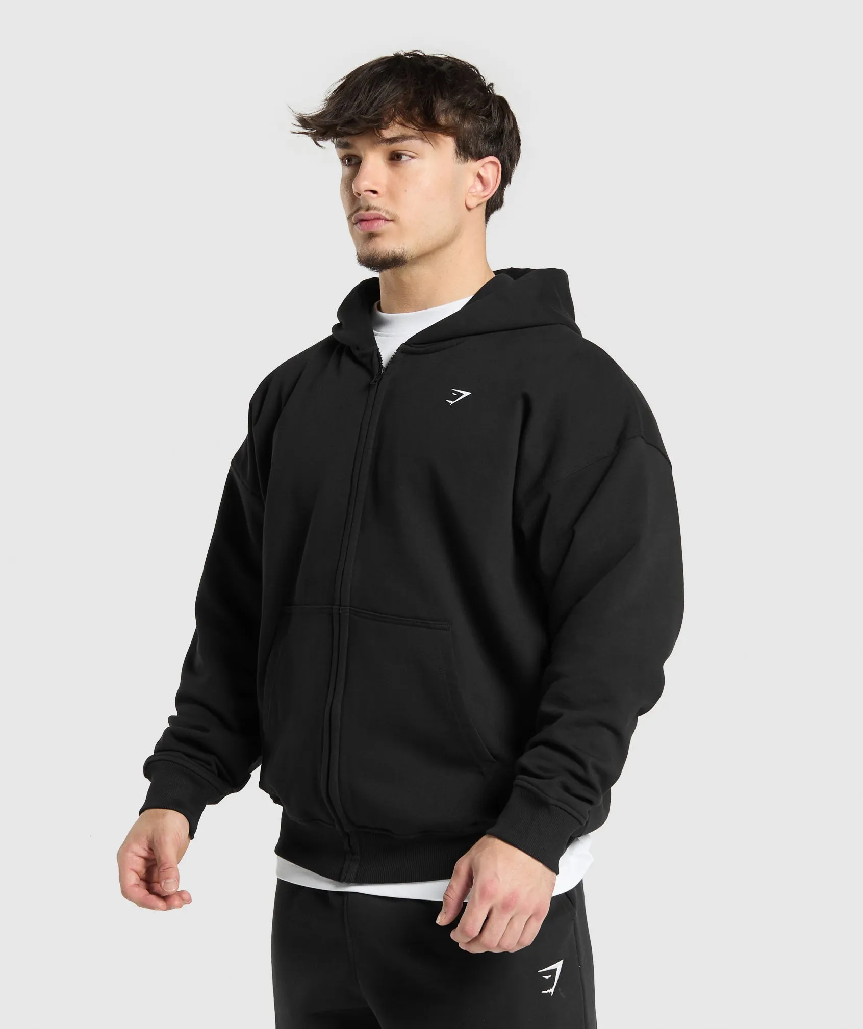 Gymshark Atlas Zip Up Hoodie - Black sold by Gymshark product image thumbnail 5