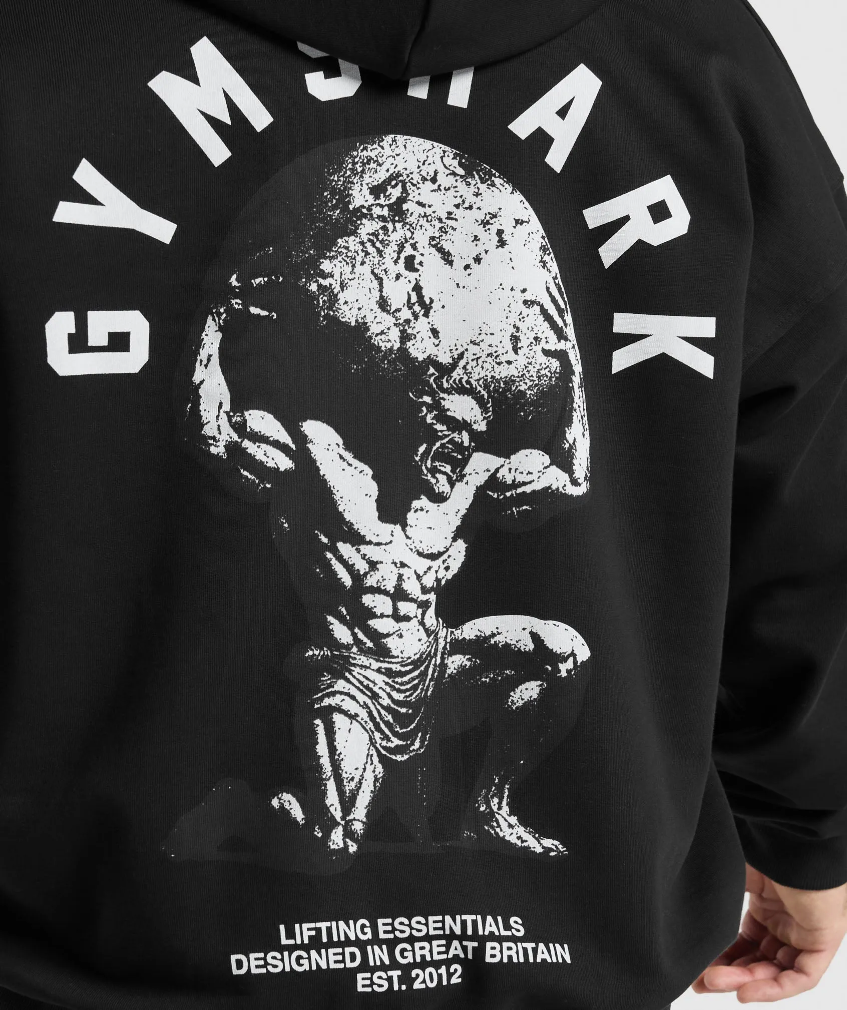 Gymshark Atlas Zip Up Hoodie - Black sold by Gymshark product image thumbnail 4