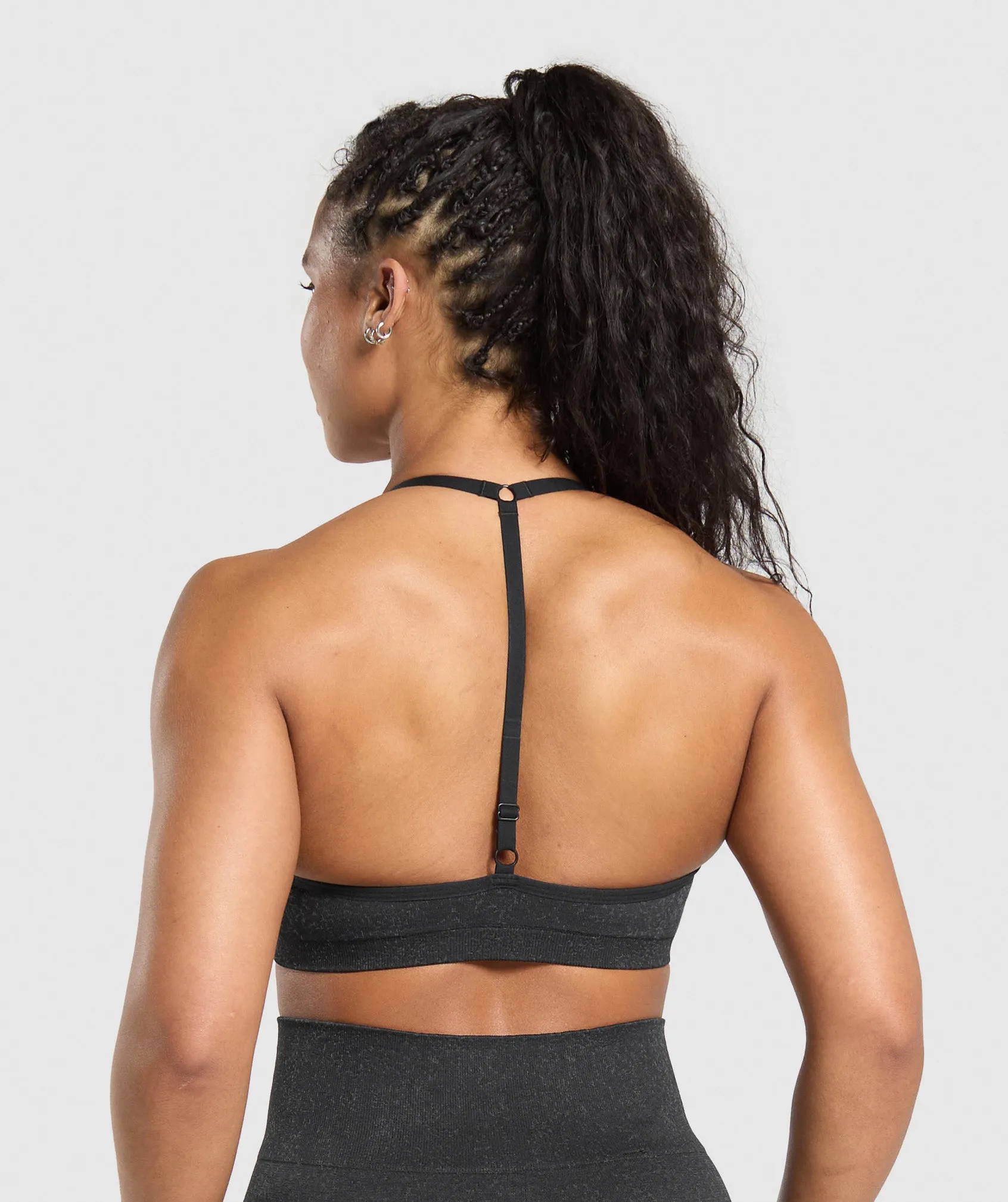 Gymshark Adapt Fleck T-Back Bra - Black sold by Gymshark product image thumbnail 2