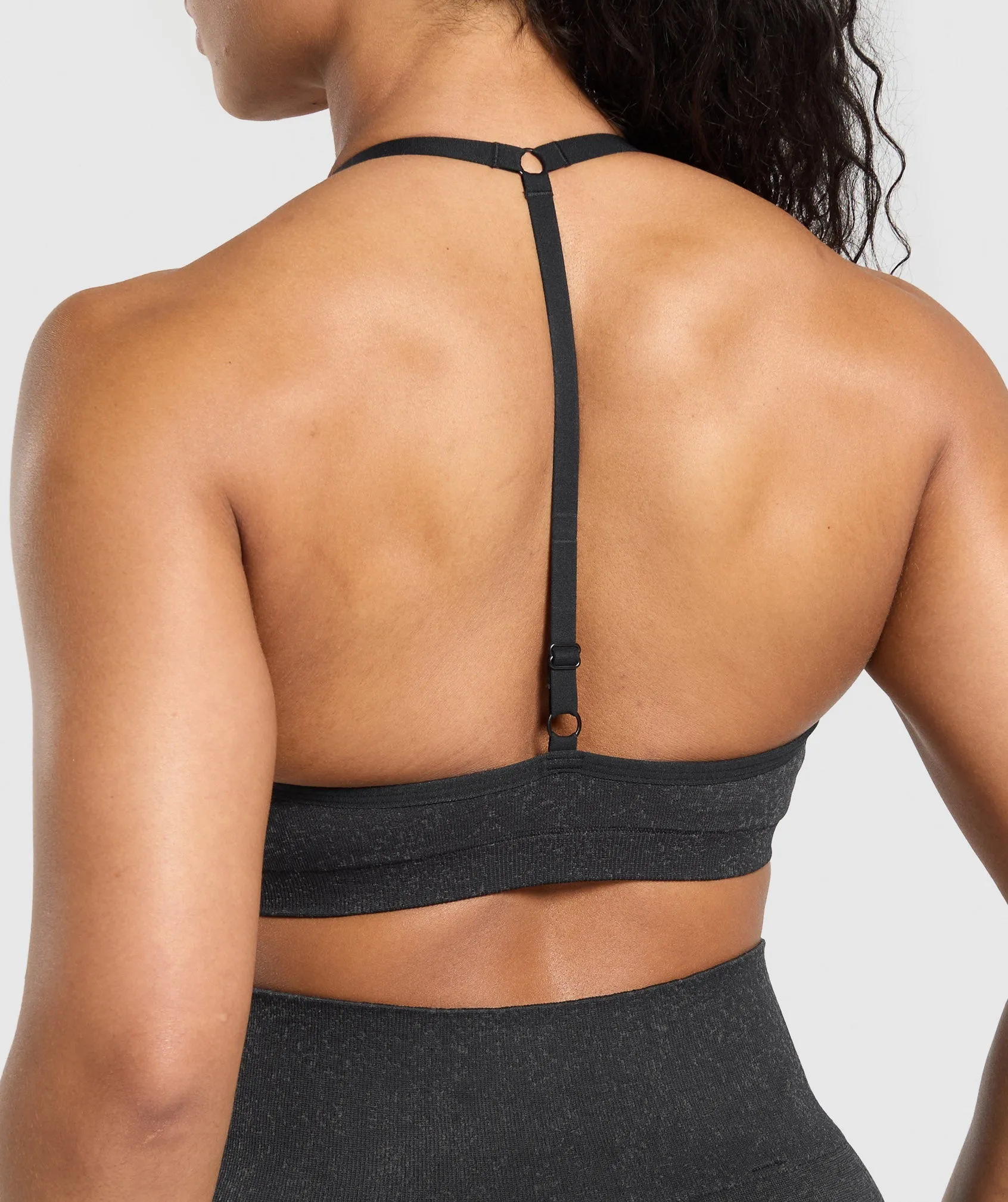 Gymshark Adapt Fleck T-Back Bra - Black sold by Gymshark product image thumbnail 5