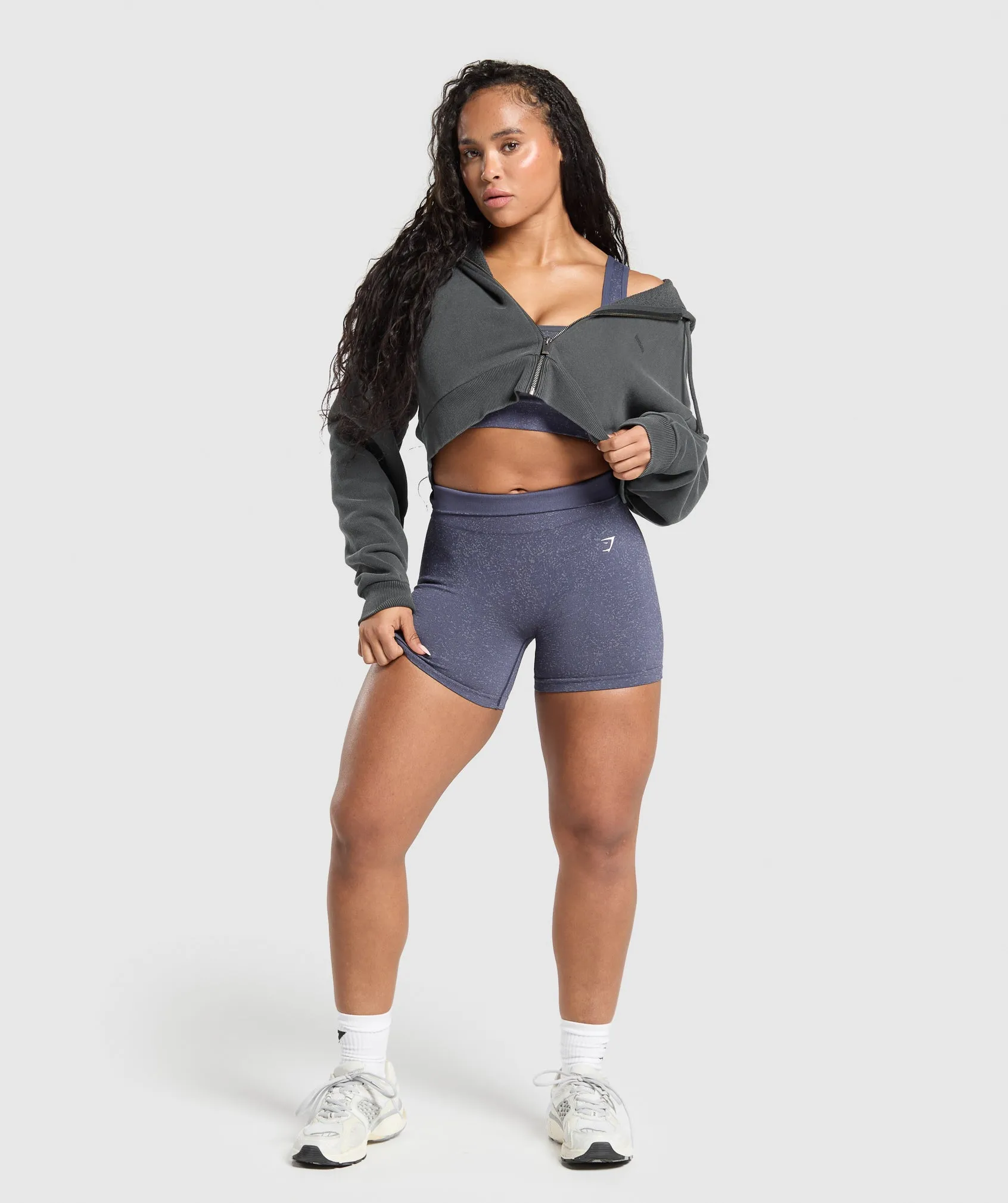 Gymshark Adapt Fleck Seamless Shorts - Weighted Purple/Metal Purple sold by Gymshark product image thumbnail 4