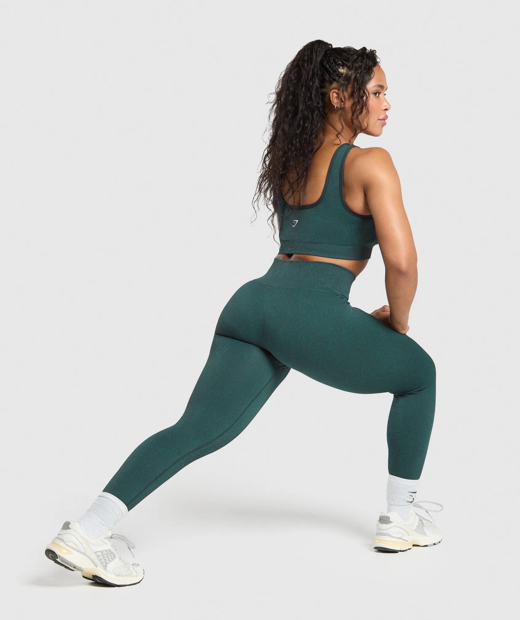 Gymshark Adapt Fleck Seamless Leggings - Darkest Teal/Functional Teal sold by Gymshark product image thumbnail 4