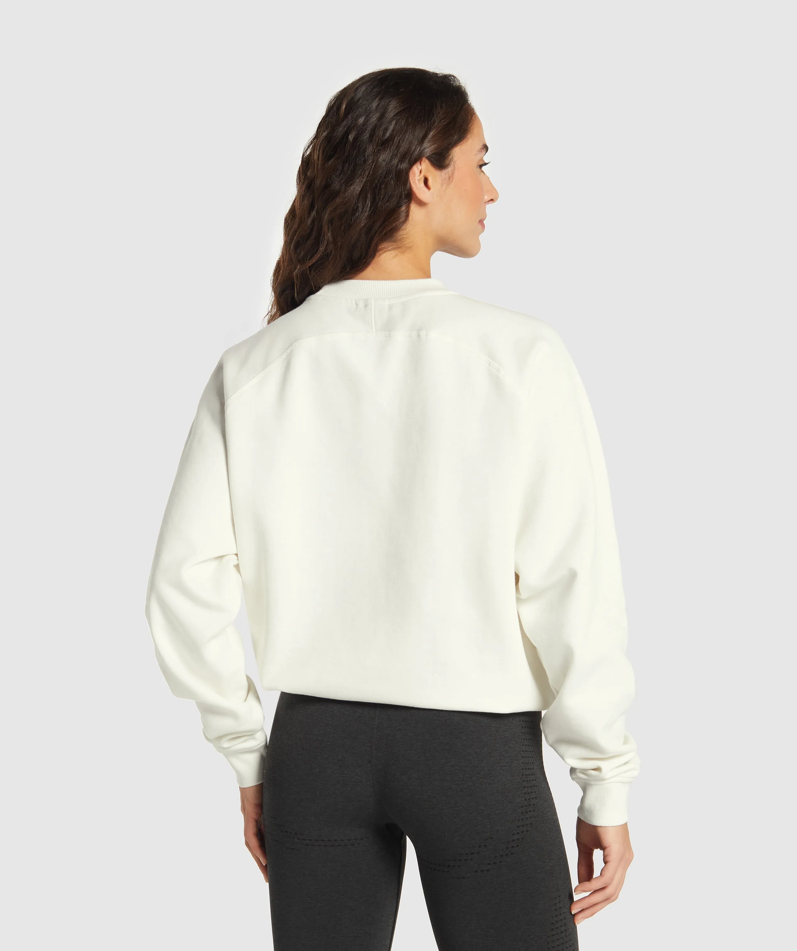 Gymshark Training Oversized Fleece Sweatshirt - Soft White sold by Gymshark product image thumbnail 4
