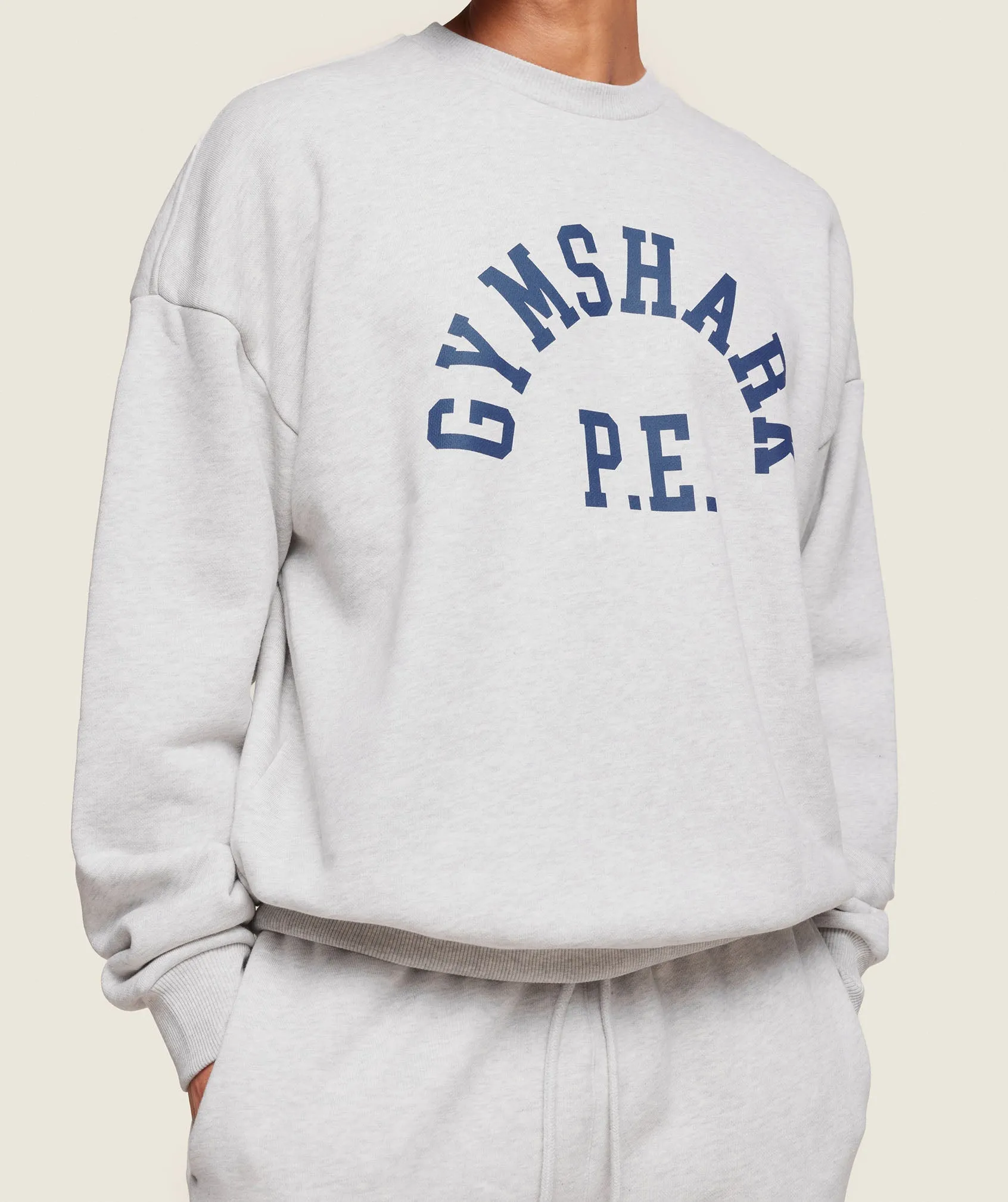 Gymshark Phys Ed Crew - Light Grey Marl sold by Gymshark product image thumbnail 4
