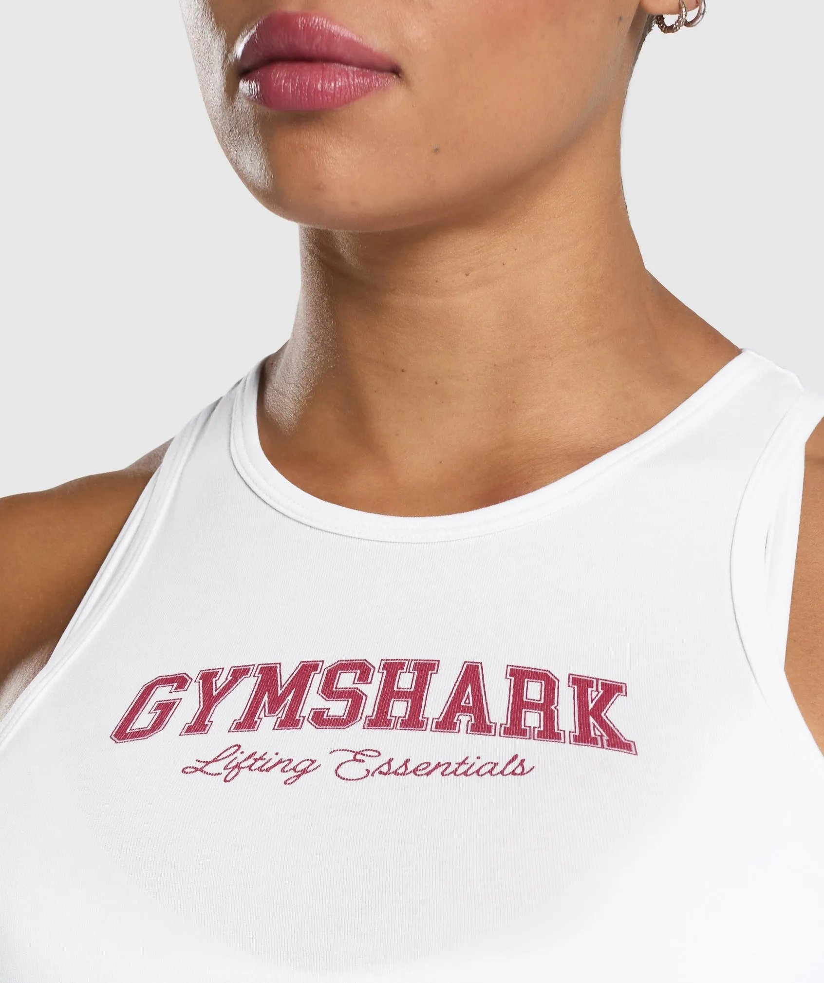 Gymshark Lifting Essentials Graphic Tank - White sold by Gymshark product image thumbnail 5