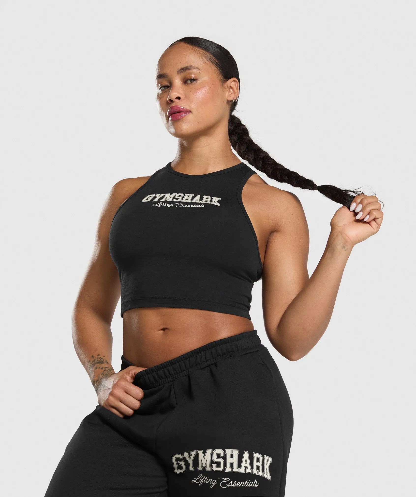 Gymshark Lifting Essentials Graphic Tank - Black sold by Gymshark product image thumbnail 5