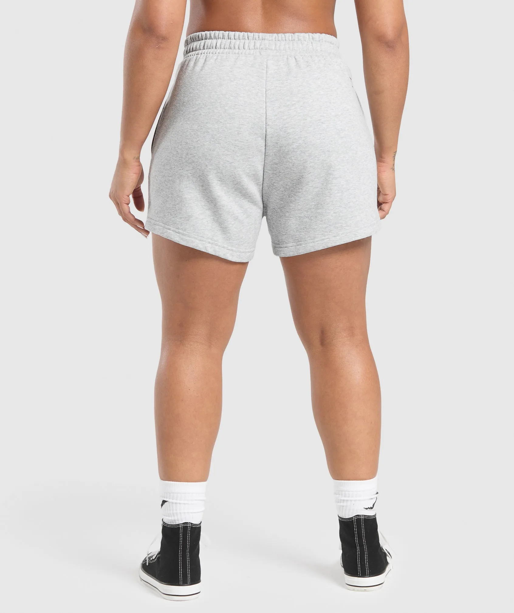 Gymshark Lifting Essentials Graphic Brushed 4' Shorts - Light Grey Core Marl sold by Gymshark product image thumbnail 2