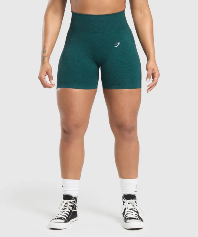 Gymshark Lift Seamless Shorts - Functional Teal/Black Marl sold by Gymshark