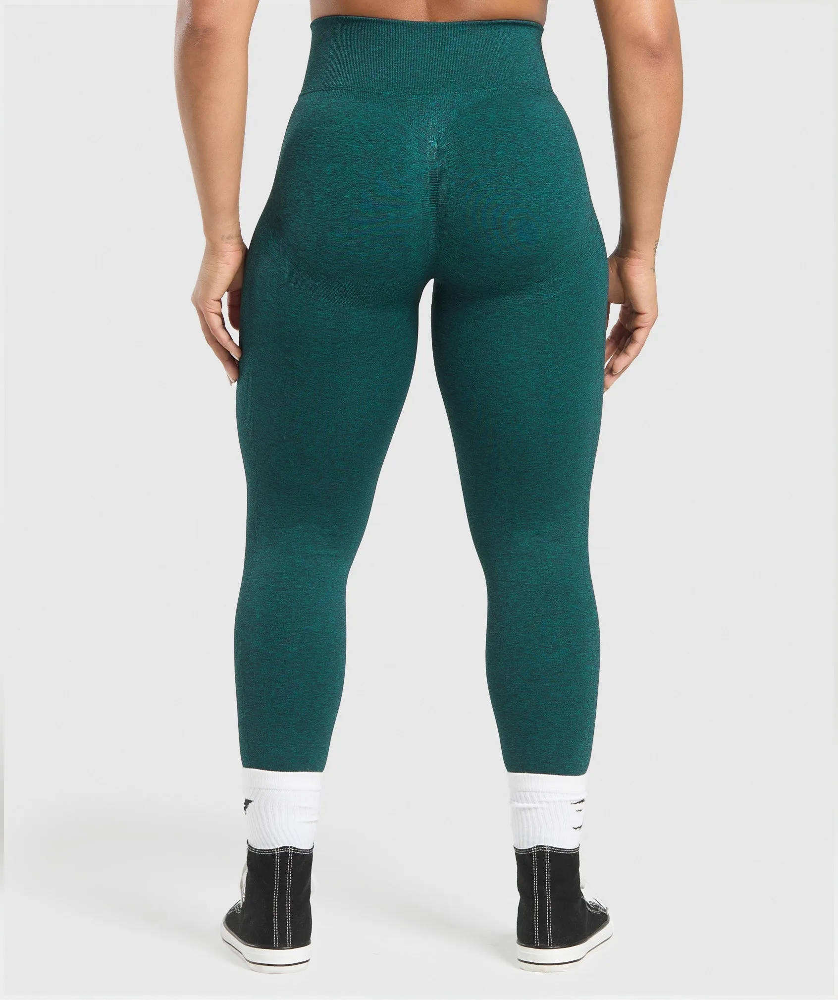 Gymshark Lift Seamless Leggings - Functional Teal/Black Marl sold by Gymshark product image thumbnail 3