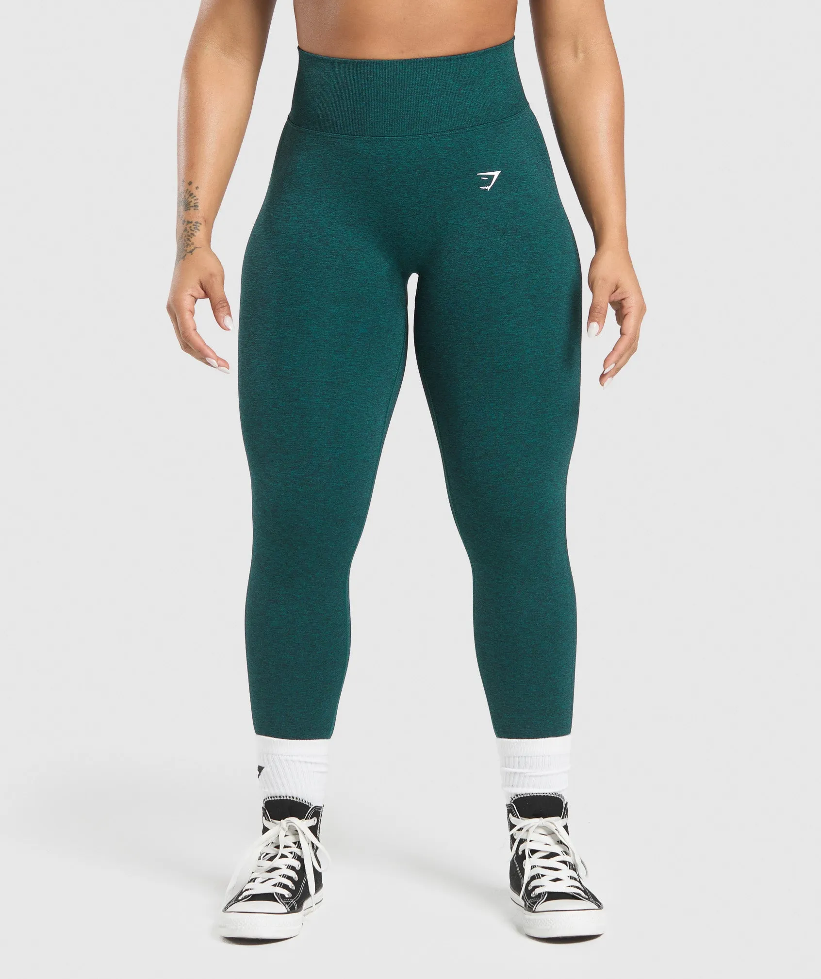 Gymshark Lift Seamless Leggings - Functional Teal/Black Marl sold by Gymshark