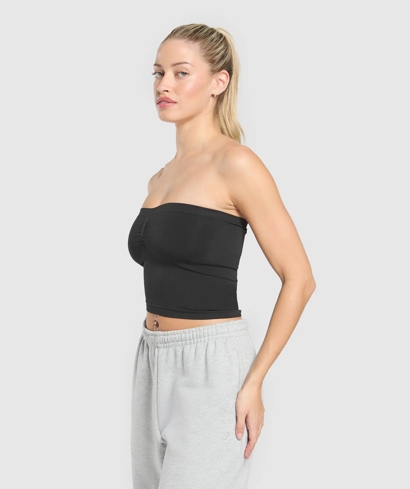 Gymshark Everyday Seamless Midi Tube Top - Black sold by Gymshark product image thumbnail 3