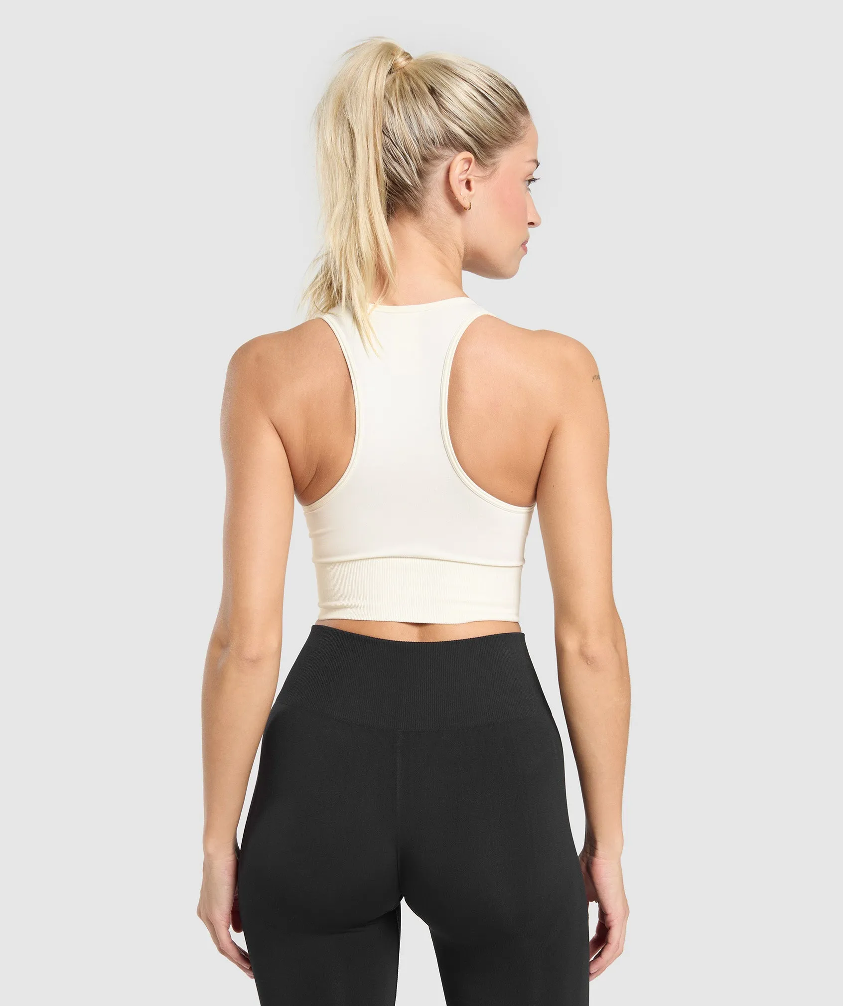 Gymshark Everyday Seamless Crop Tank - Soft White sold by Gymshark product image thumbnail 2